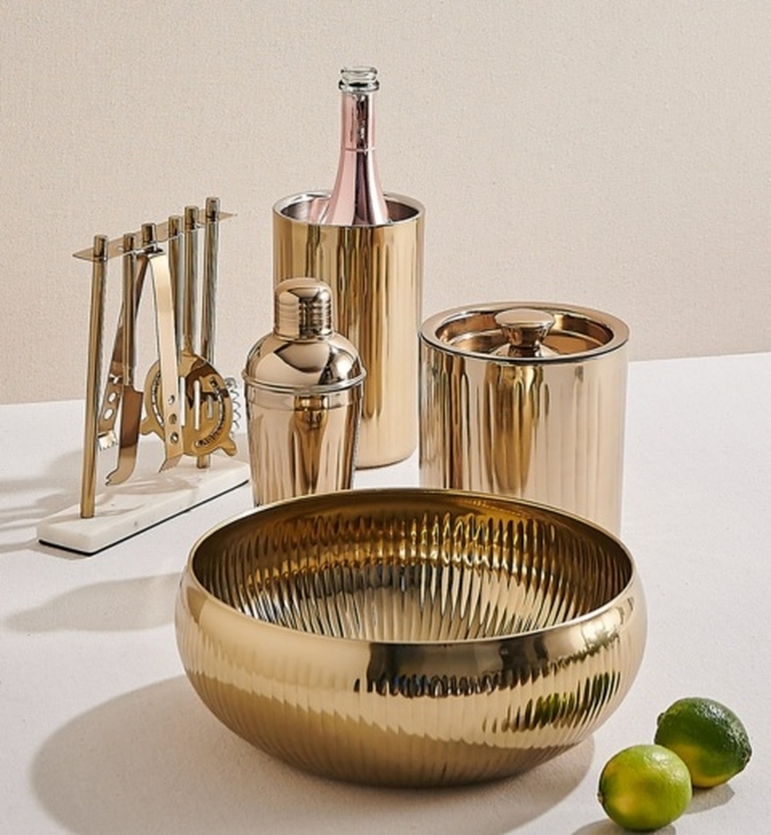 Gold Glitter Cocktail Shaker