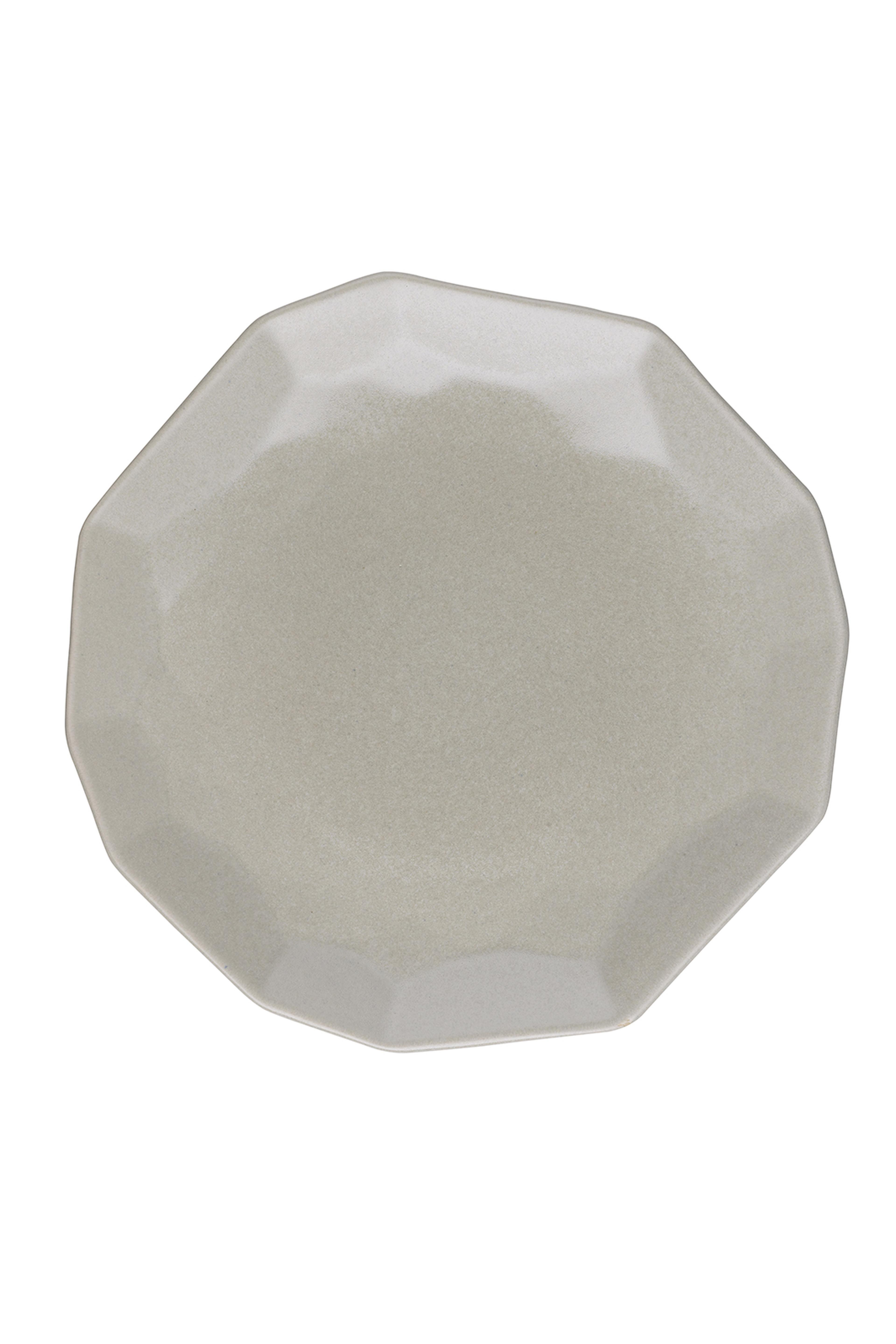 Gray Origami Ceramic Dinner Plate