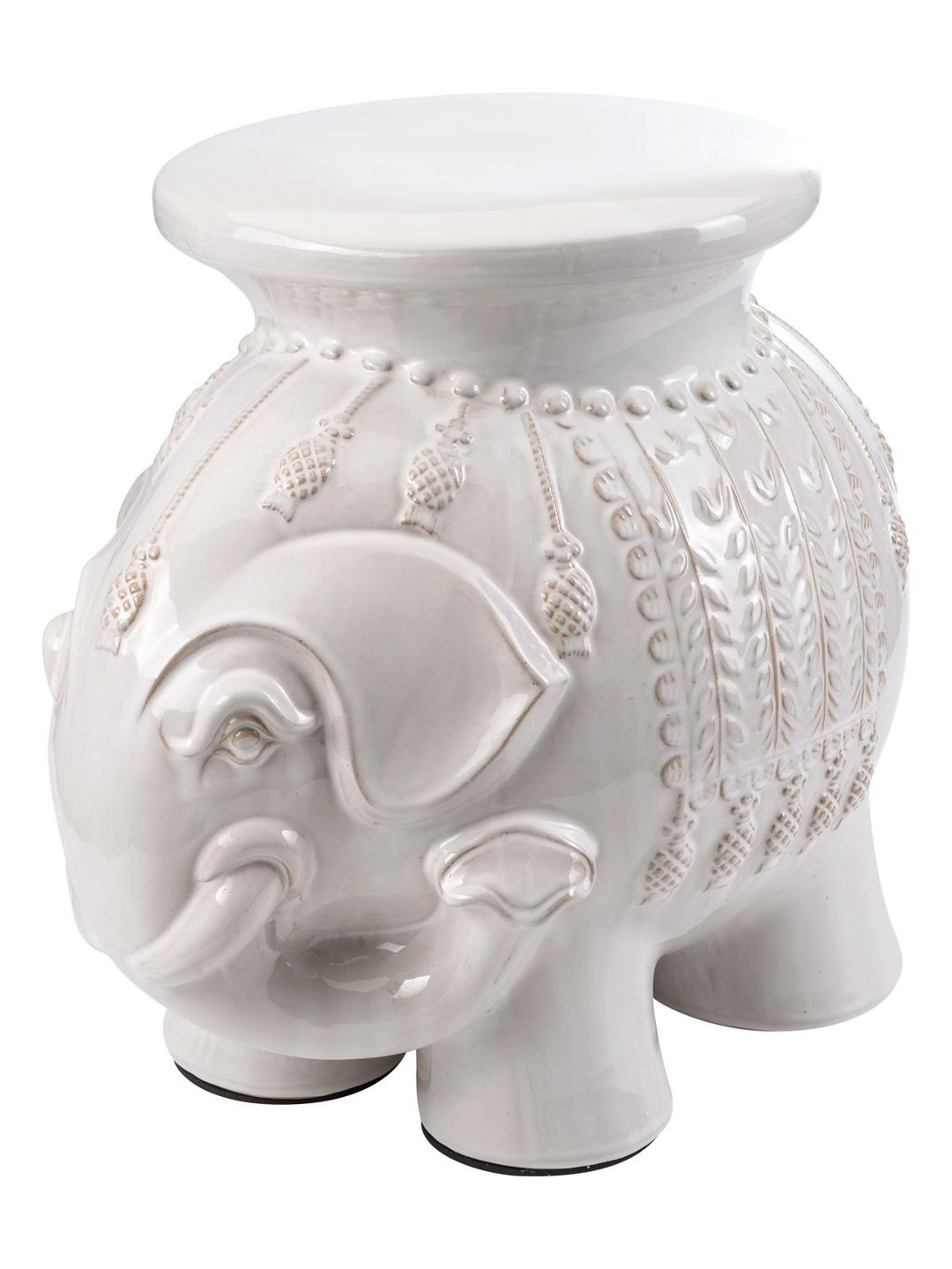 Elephant Seramik Tabure Krem