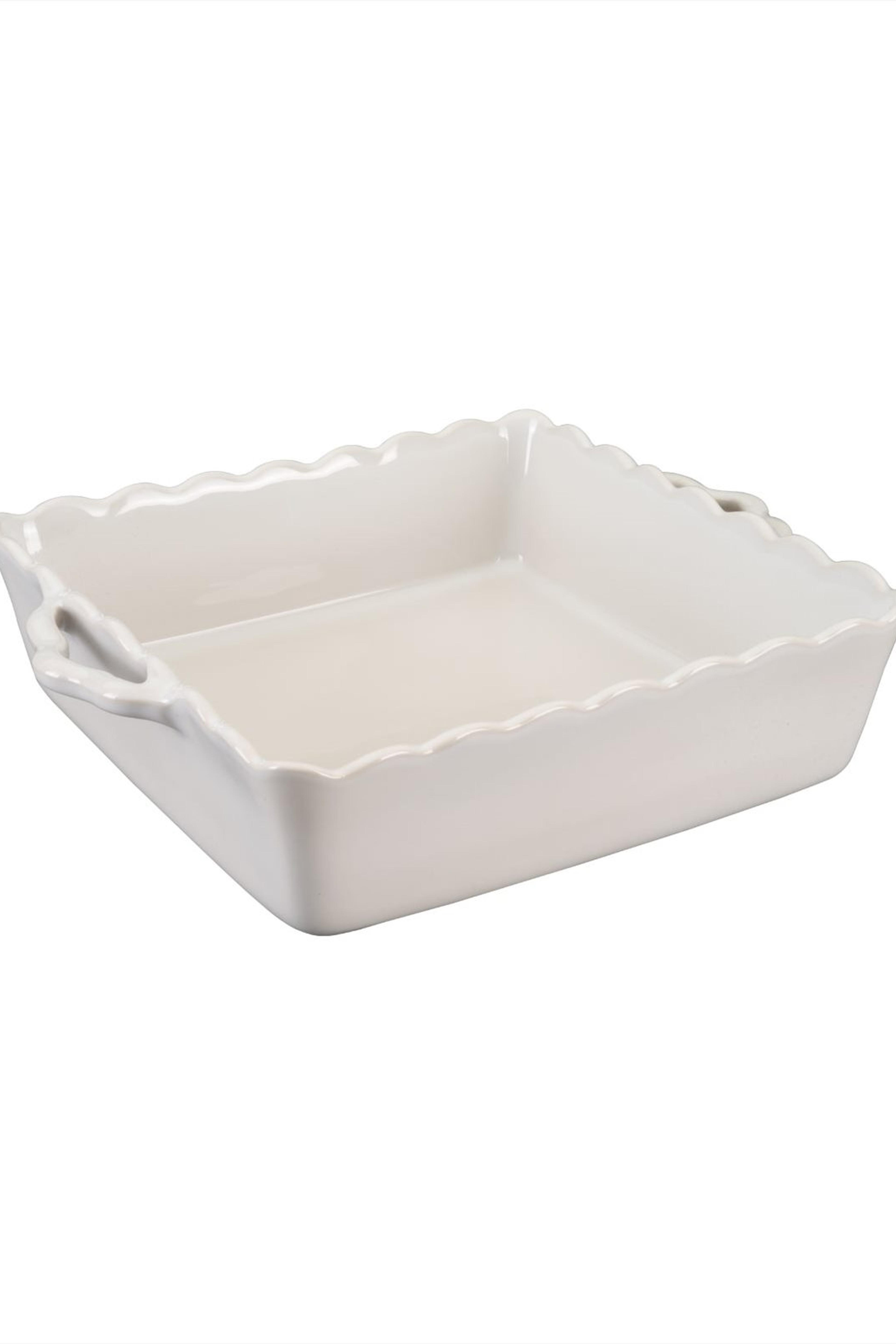 White Festa Ceramic Square Bakeware 31 Cm