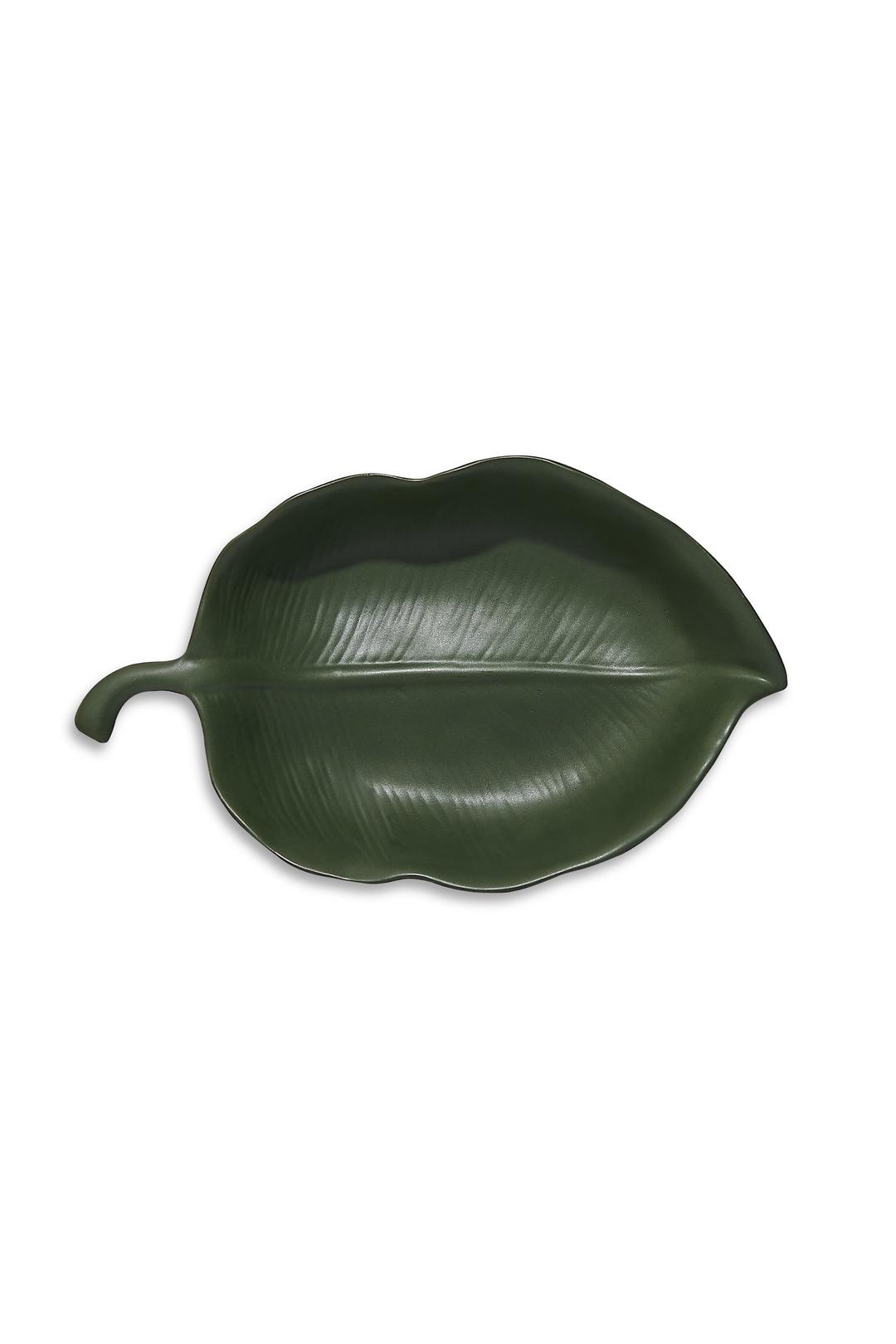 Leaf 2 Seramik Dekoratif Tabak S