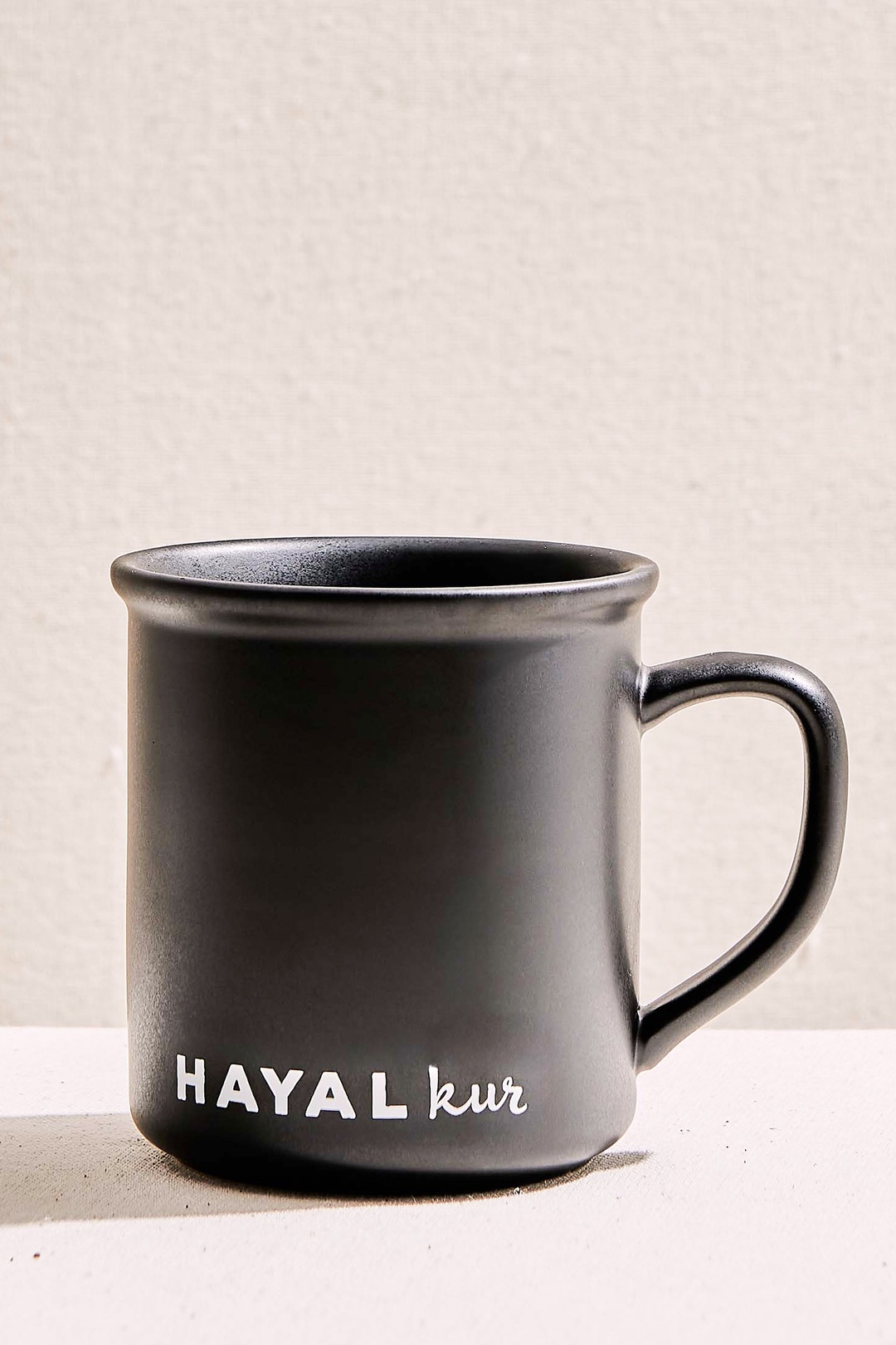 "Hayal Kur" Siyah Beyaz Seramik Kupa