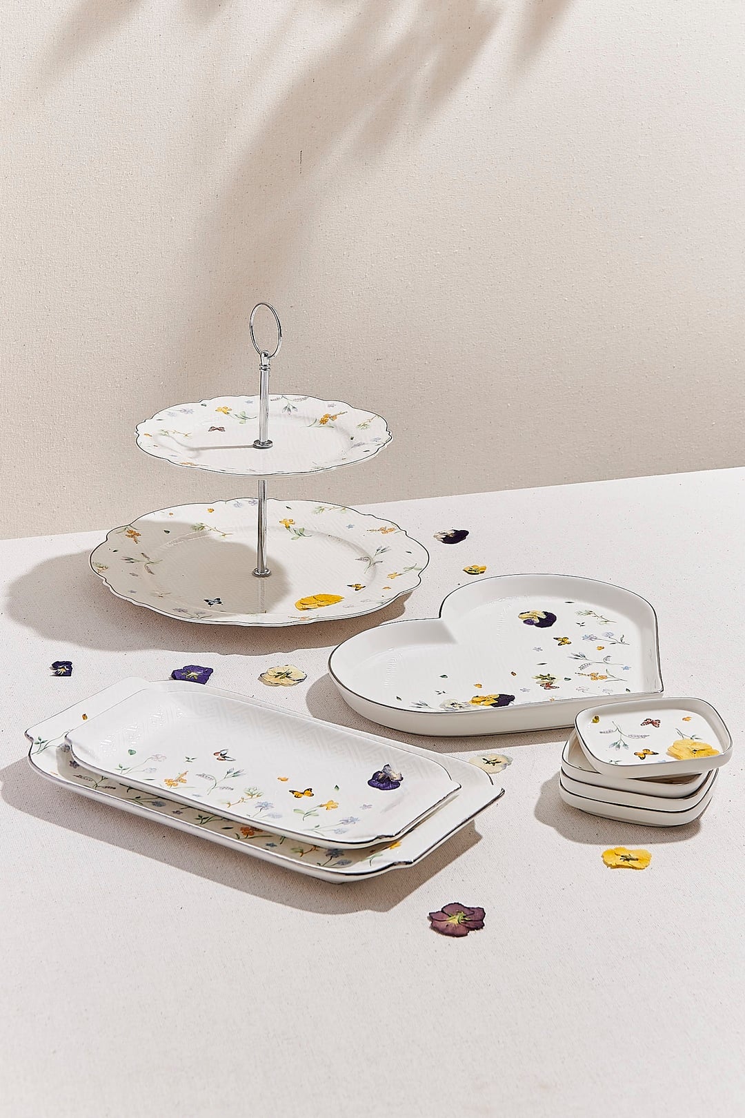Petite Fleur Porselen Dikdörtgen Servis Tabağı