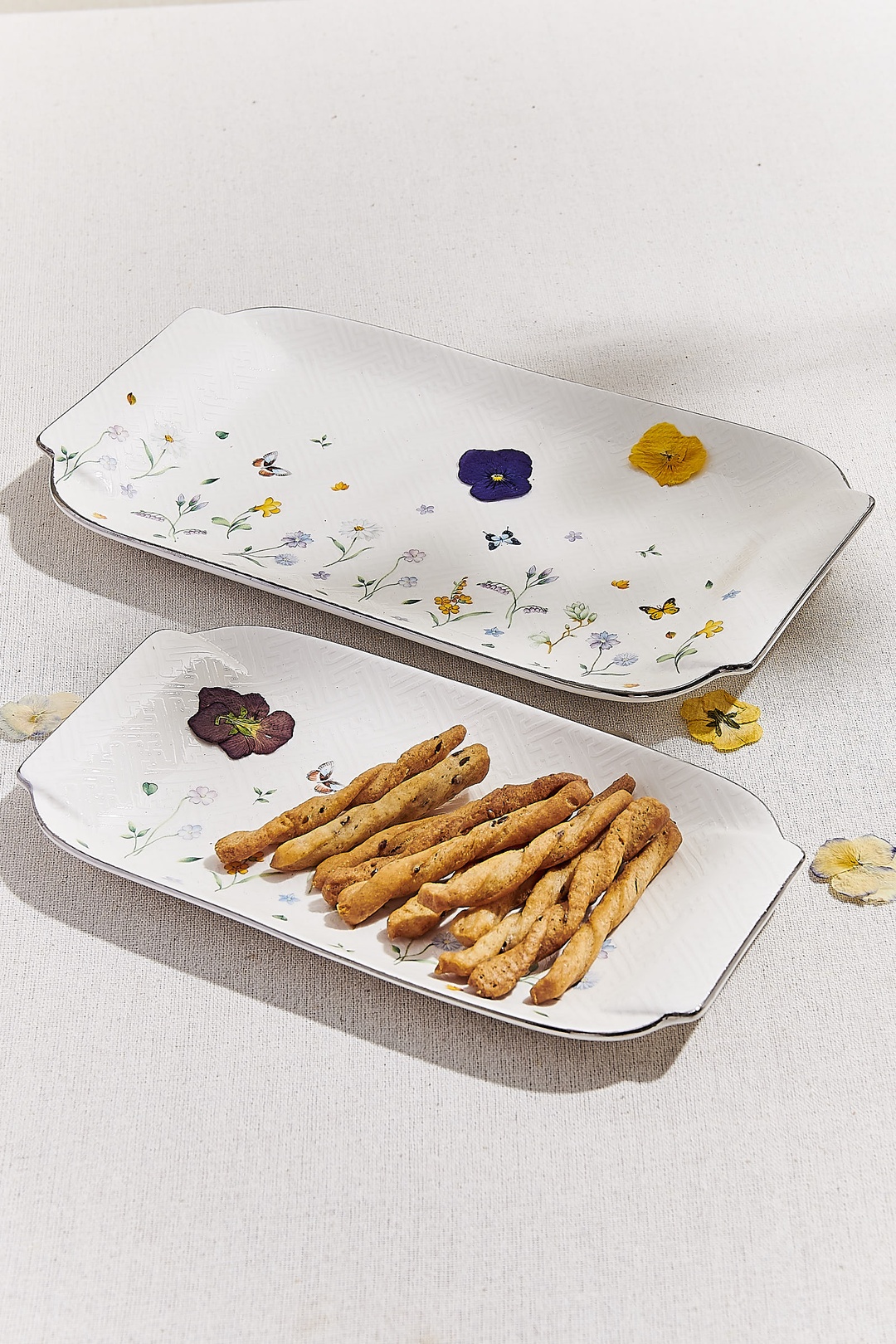 Petite Fleur Porselen Dikdörtgen Servis Tabağı 25 cm