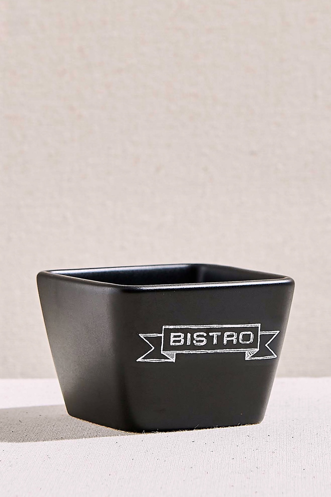 Black Bistro Ceramic Serving Bowl