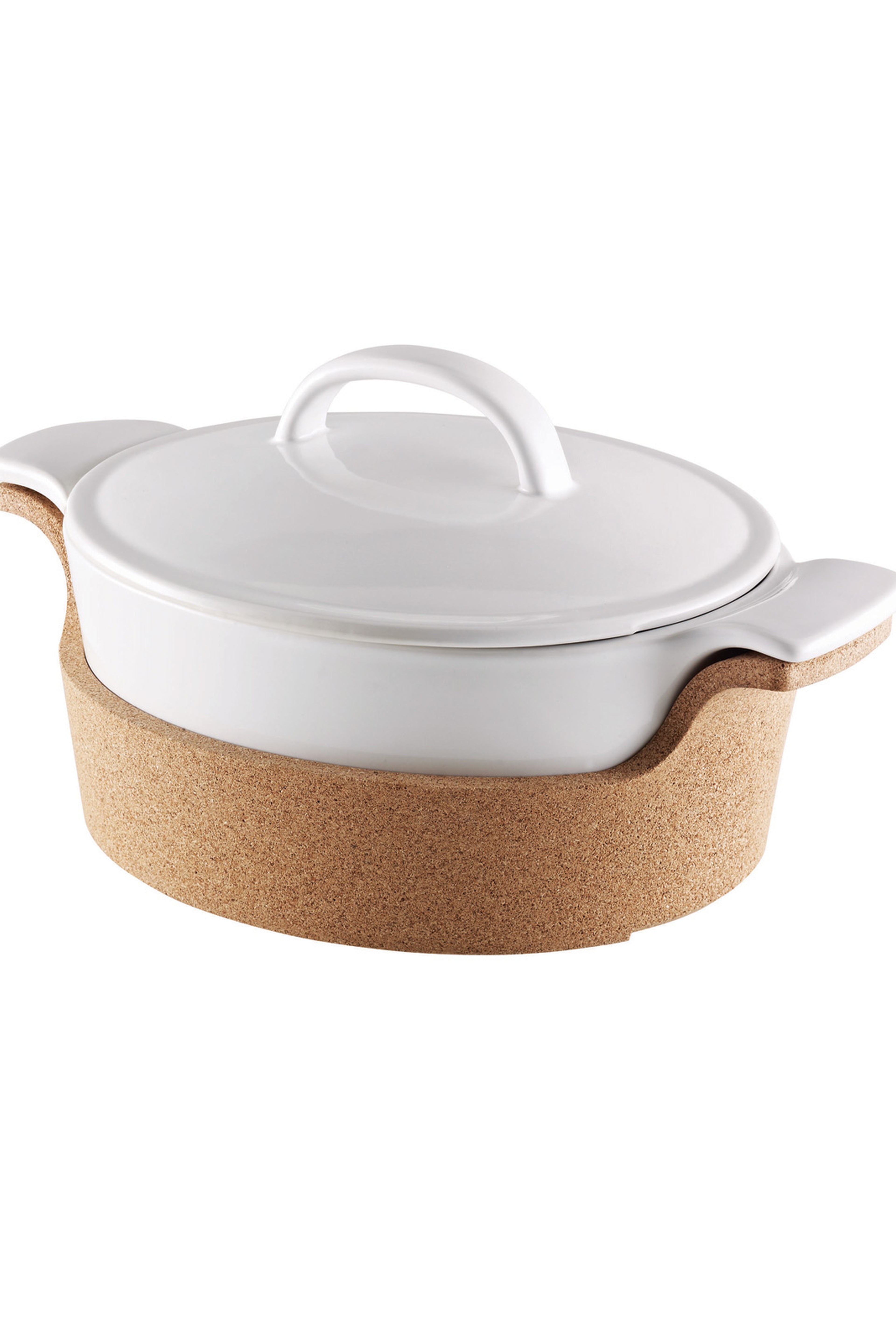 Cork Seramik Kapaklı Oval Fırınkabı