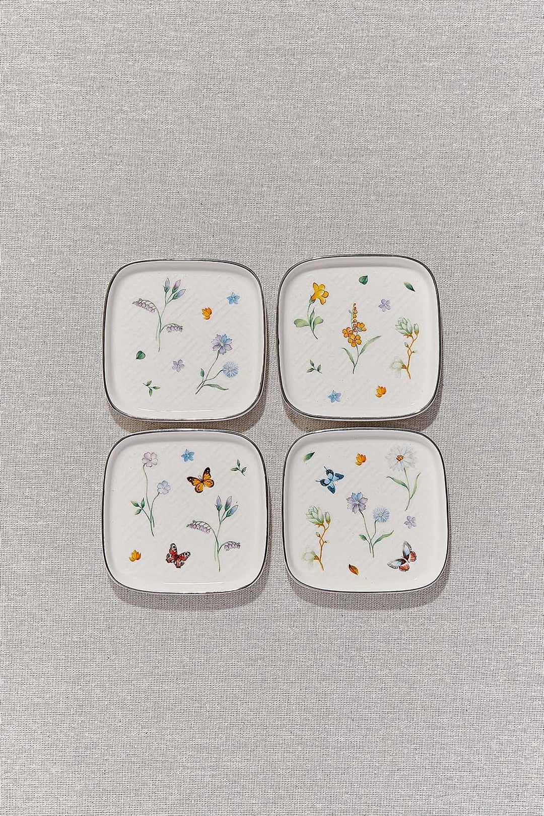 Petite Fleur Porselen Mini Servis Tabağı 4'lü