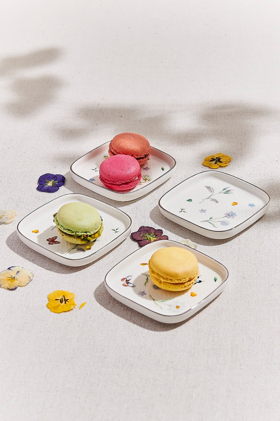 Petite Fleur Porselen Mini Servis Tabağı 4'lü