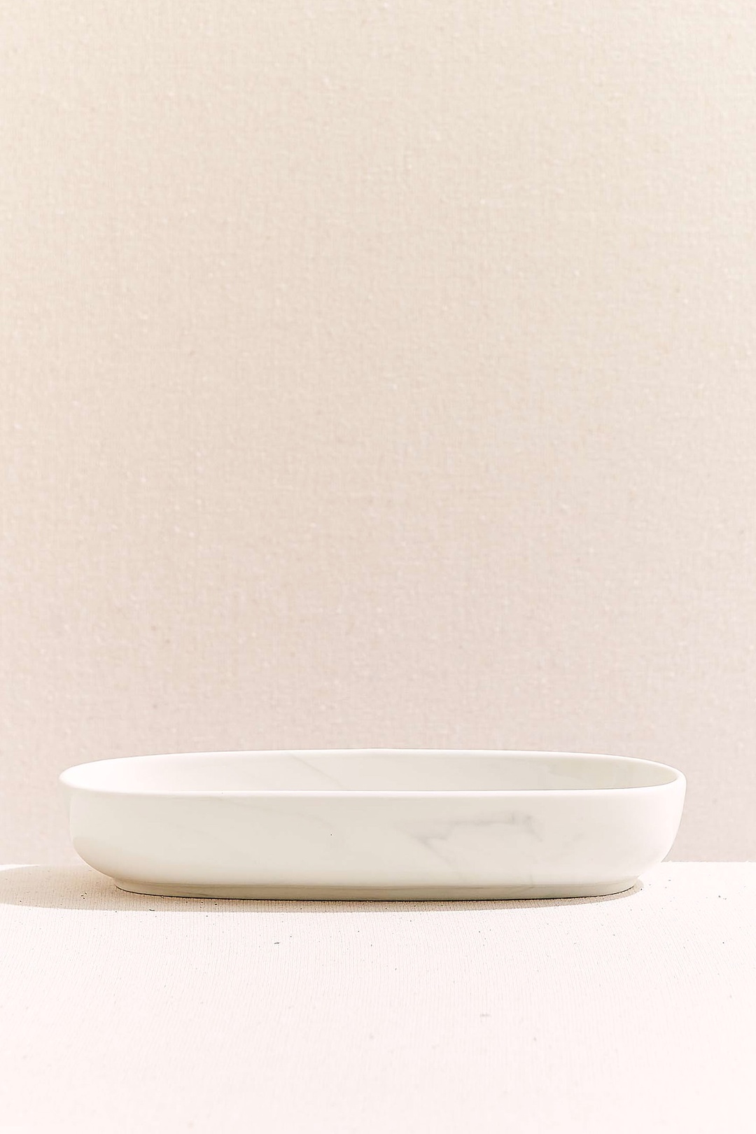 Marble  Porselen Servis Tabağı 22 cm Beyaz