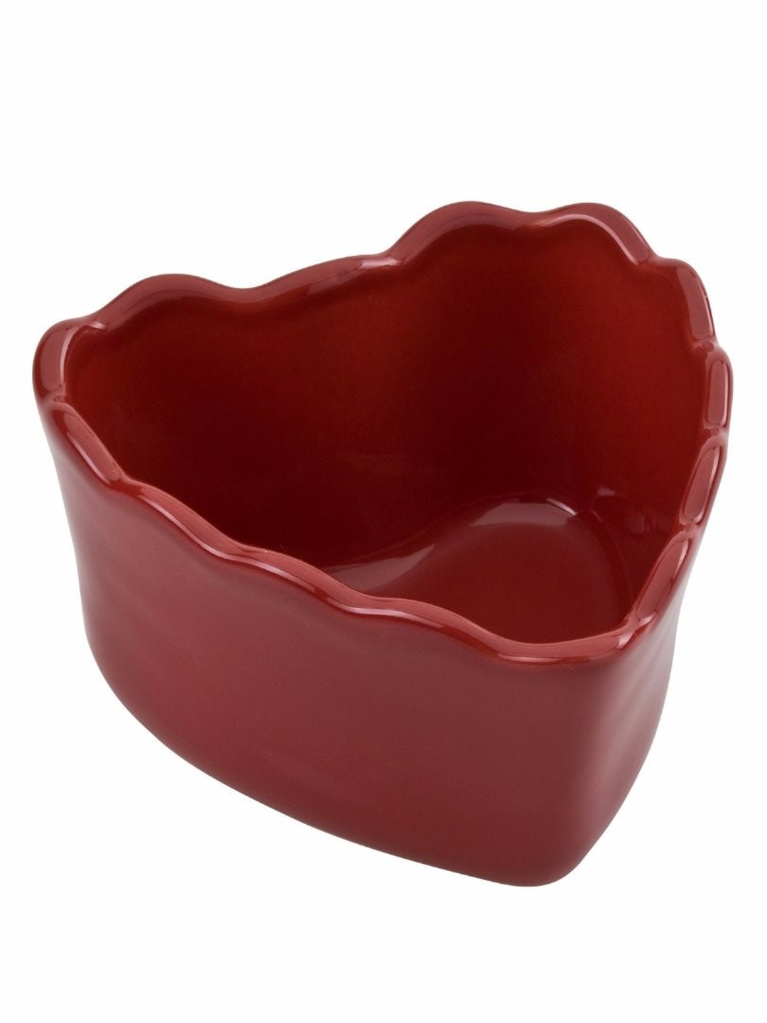 Kalp Seramik Ramekin Kırmızı