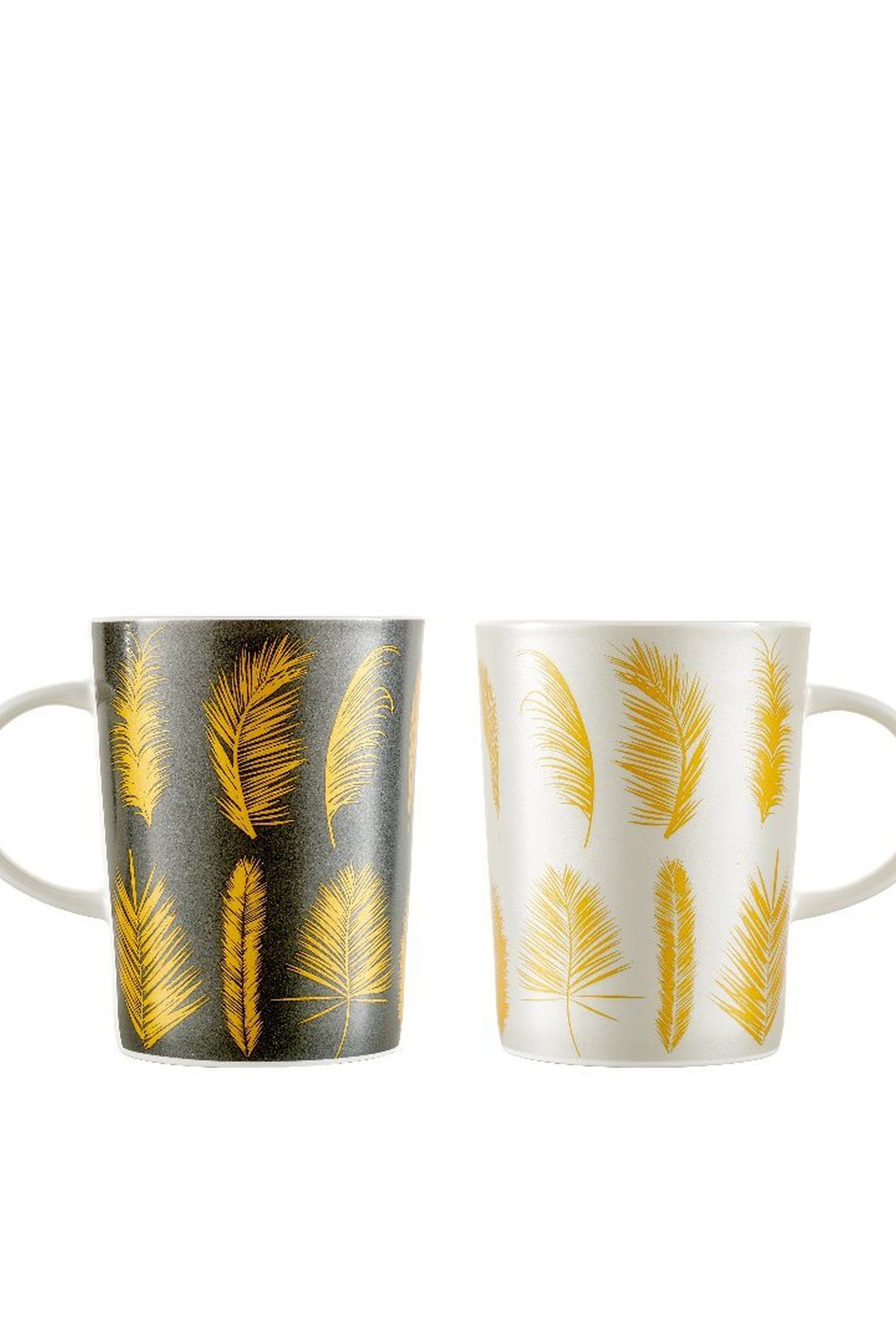 Feather Porcelain Cup Set of 2