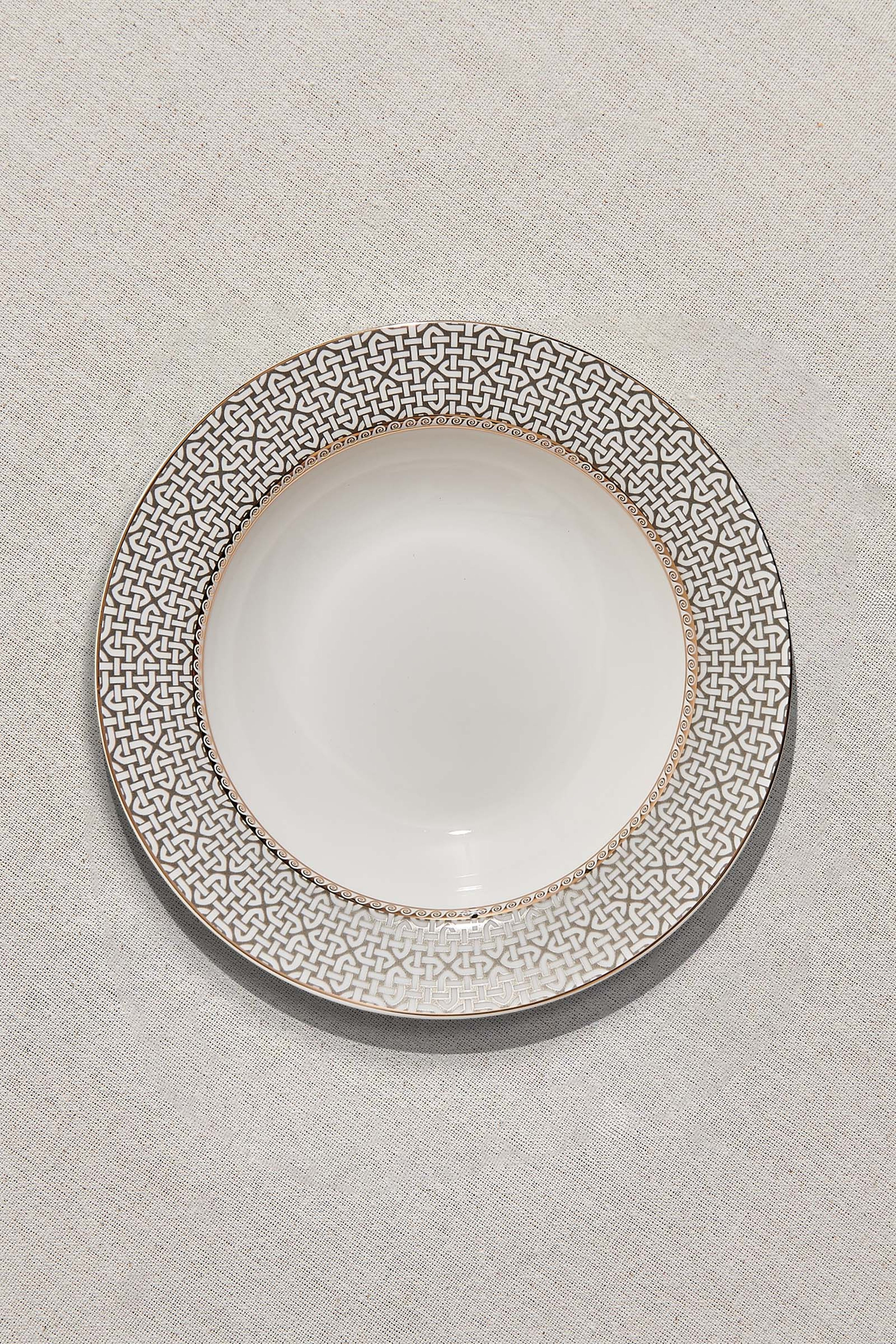 Cream Coffee Link Porcelain Pit Plate