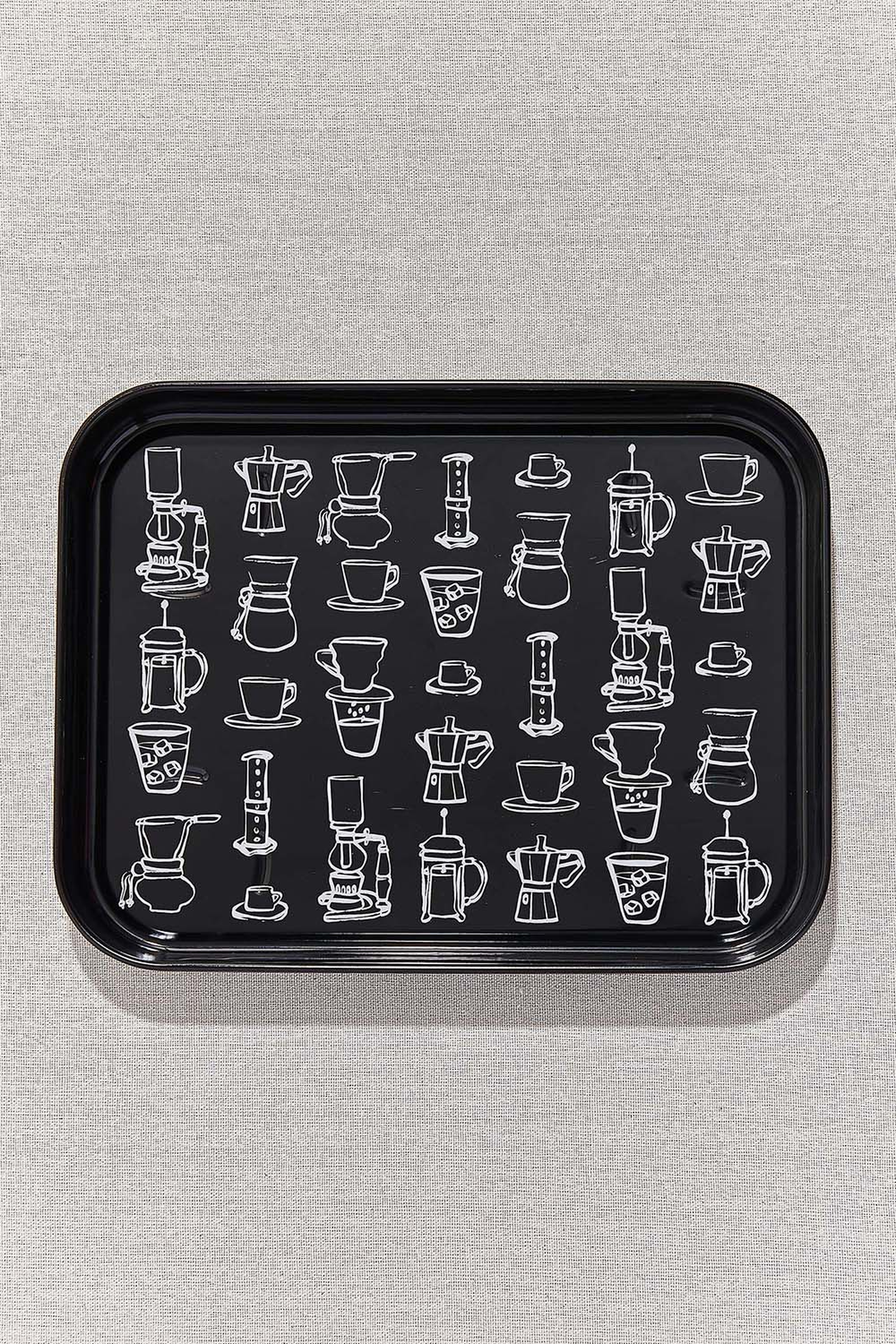 Black and White Bistro Tray Coffee
