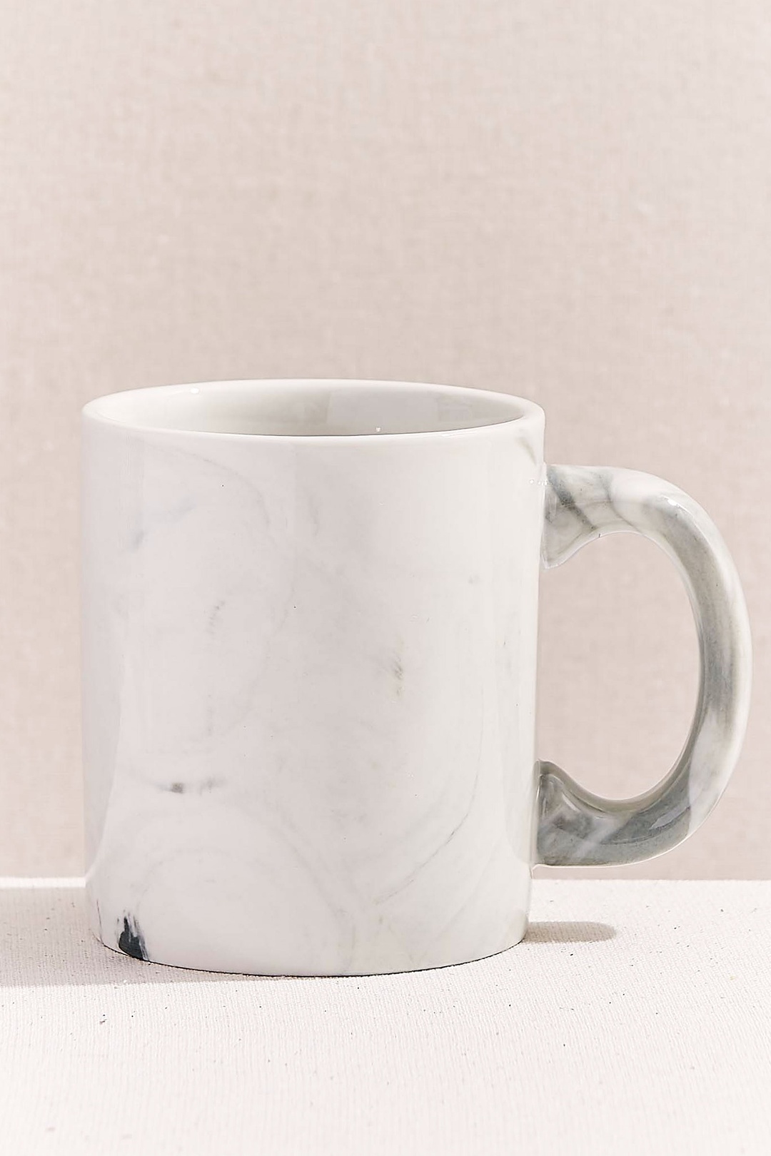 Marble Porselen Kupa Beyaz
