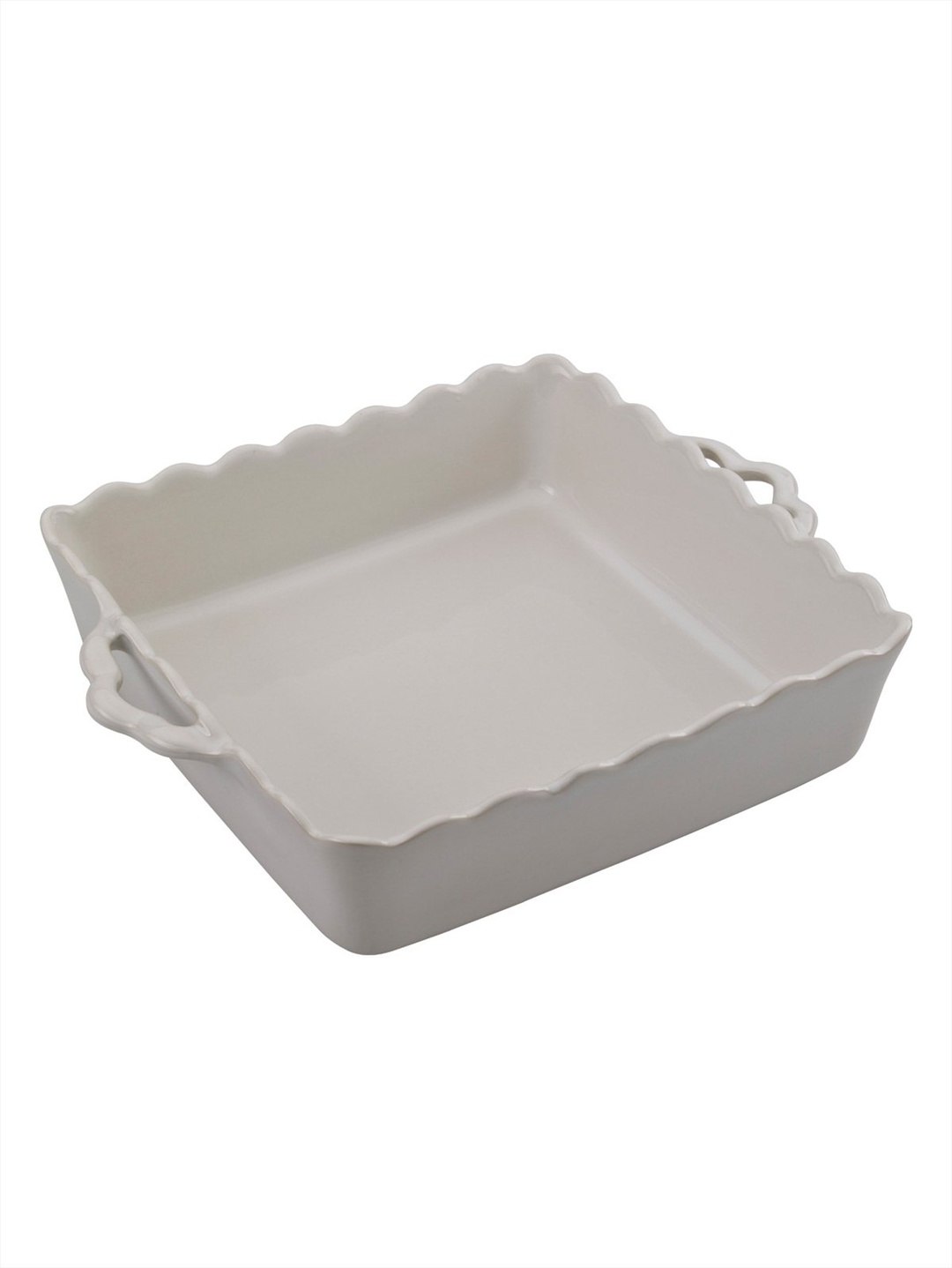 Beyaz Festa Seramik Kare Fırın Kabı 38 cm