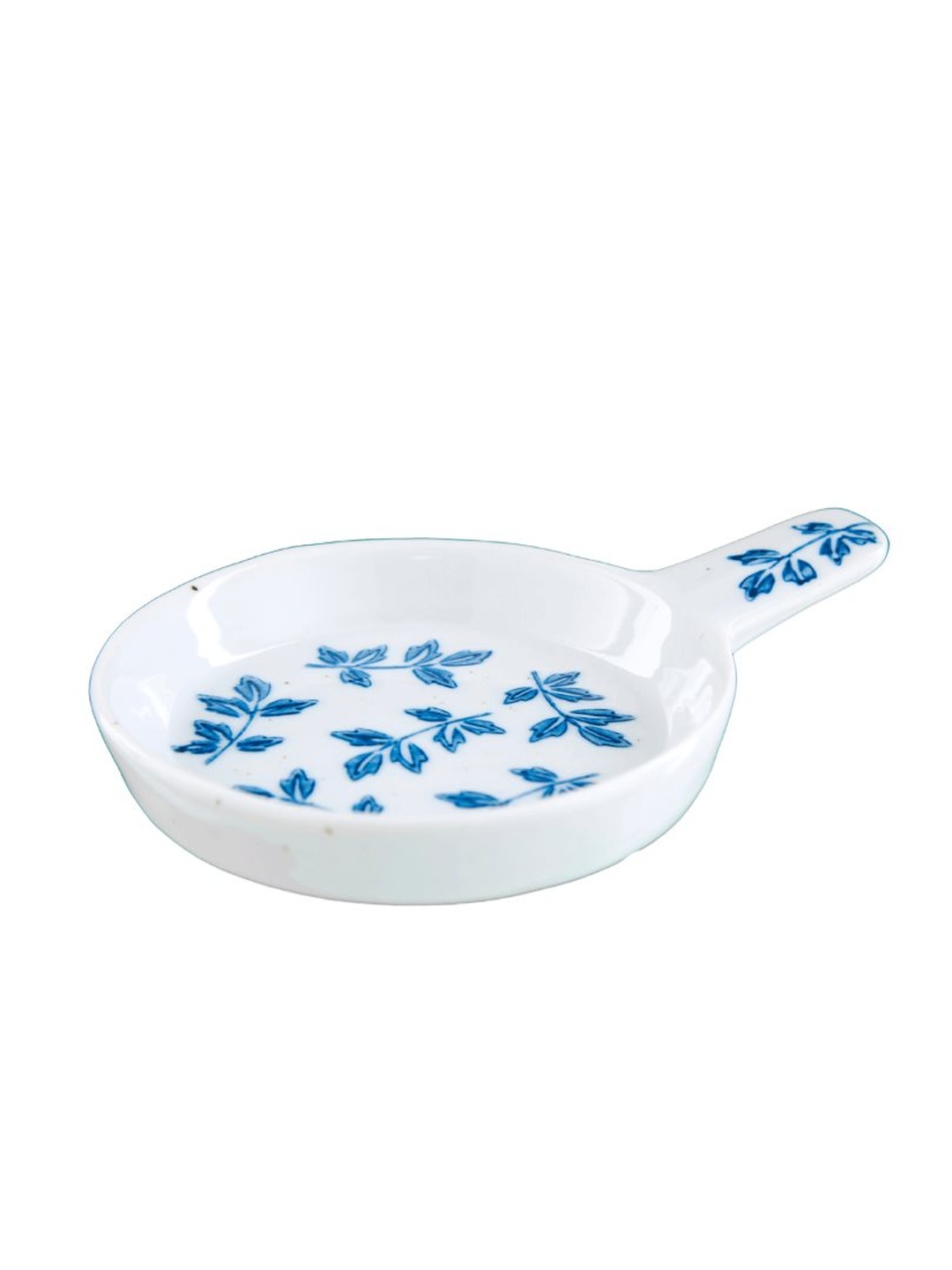 Beyaz Mavi Snack 2 Porselen Servis Tabağı