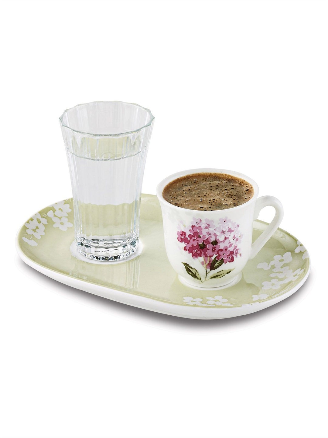 Ortanca Porselen Fincan Ve Bardağı