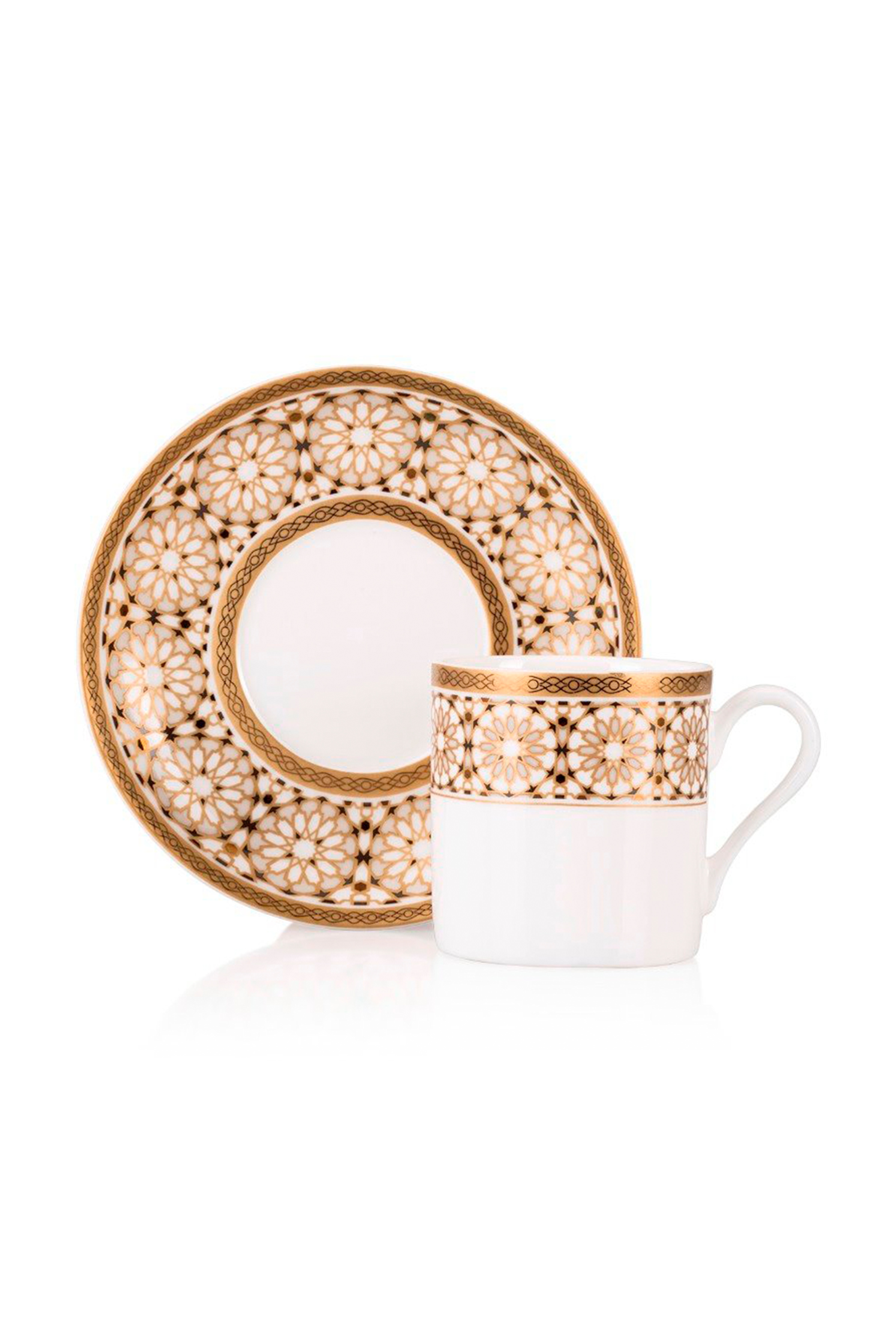 Cream Tile Porcelain Cup Set 2 pcs