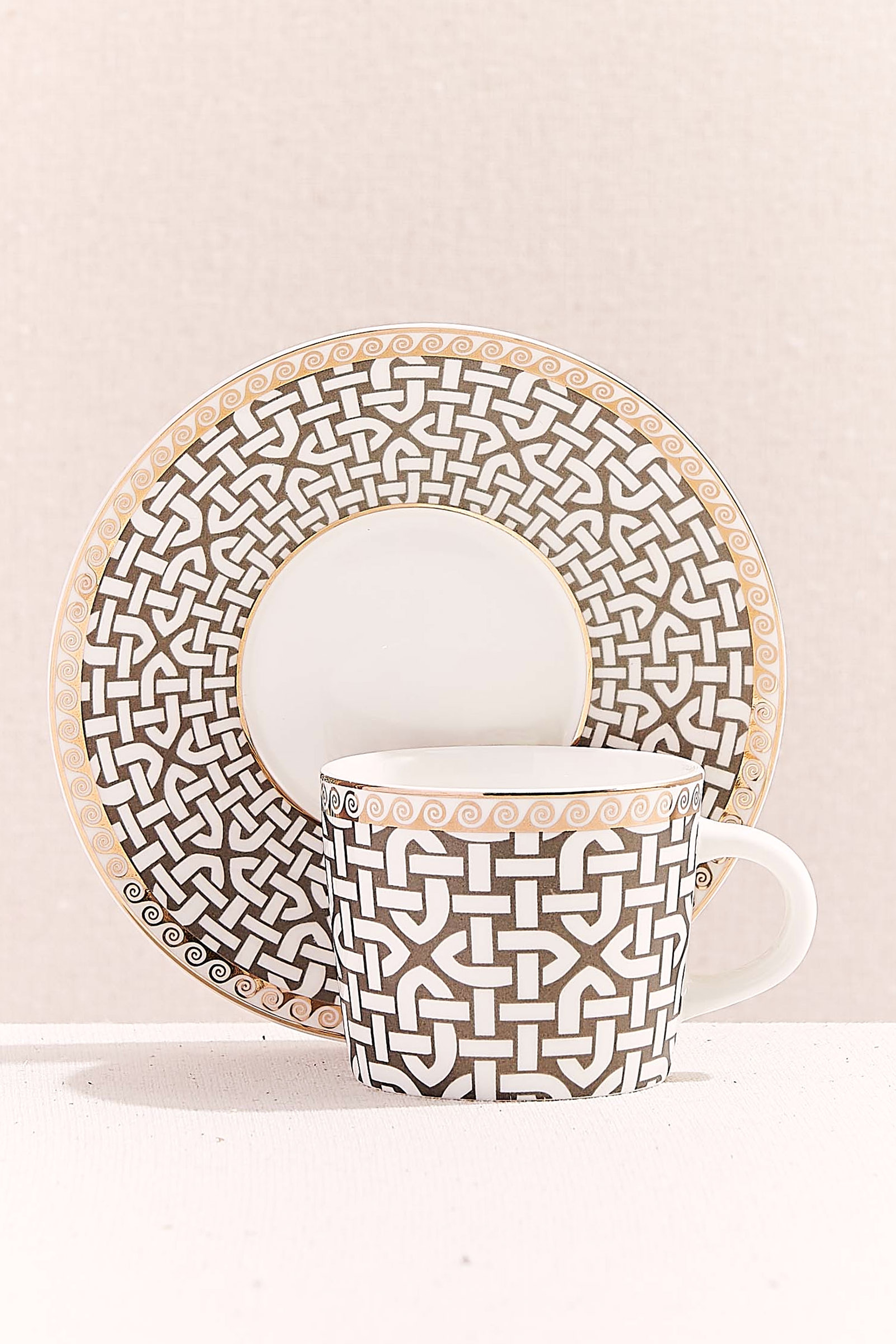 Cream Coffee Link Porcelain Espresso Cup