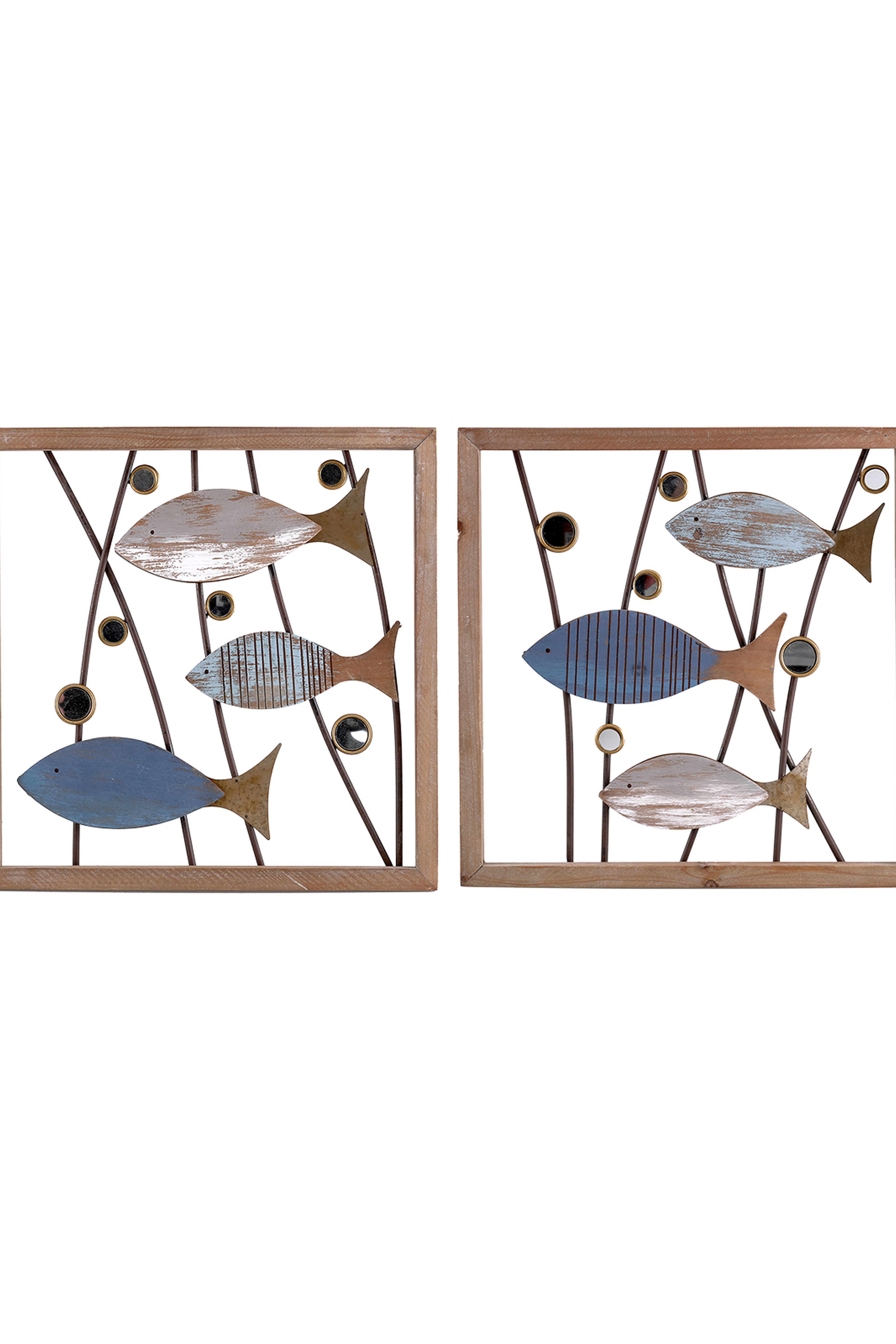 Aquarium Metal Duvar Süsü 2'li