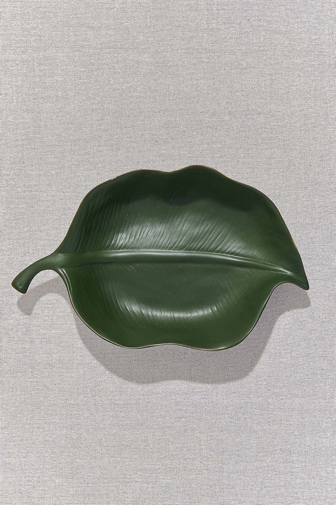 Leaf 2 Seramik Dekoratif Tabak M