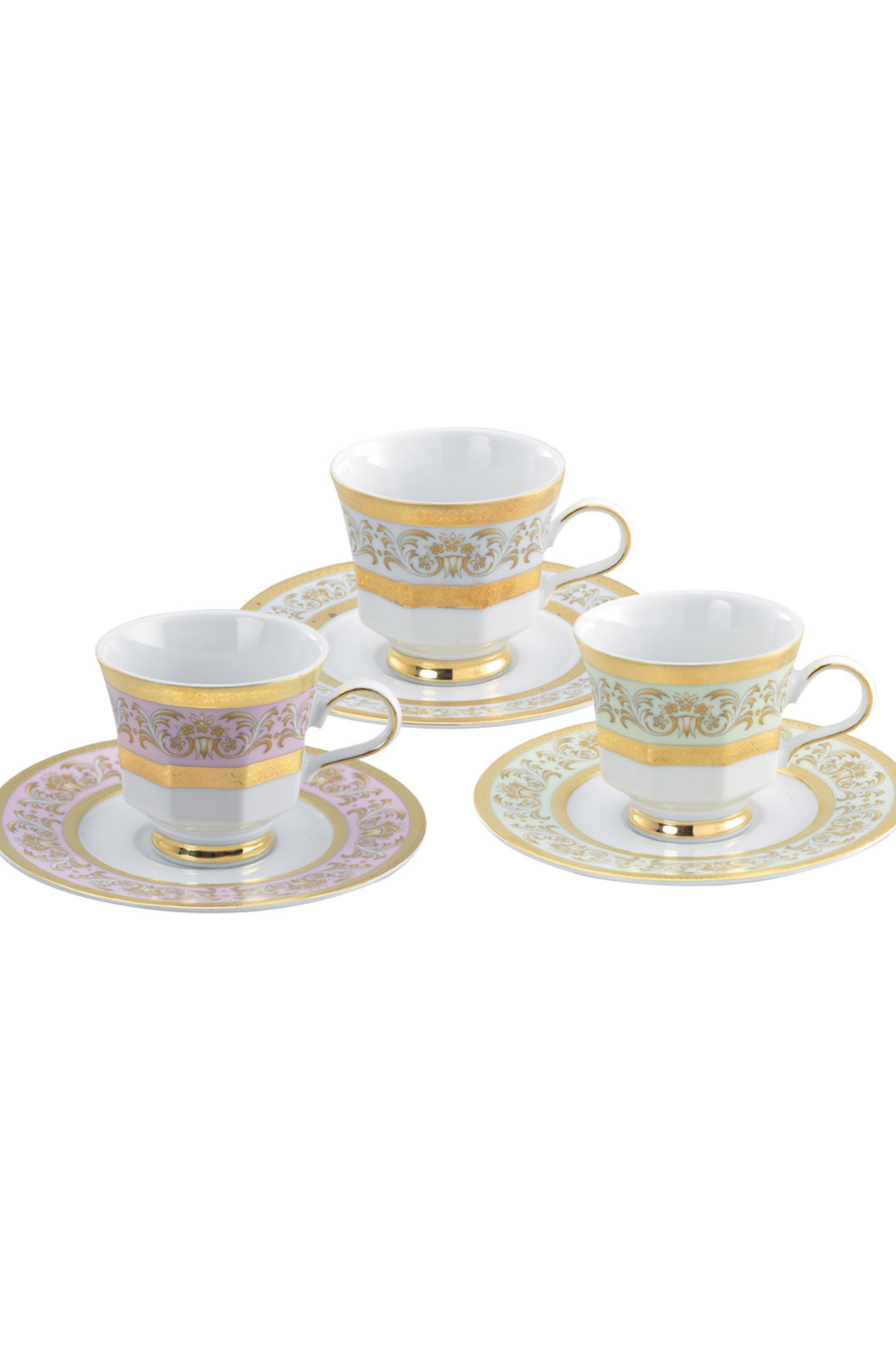 Pastel Turkish Coffee Set 6 pcs