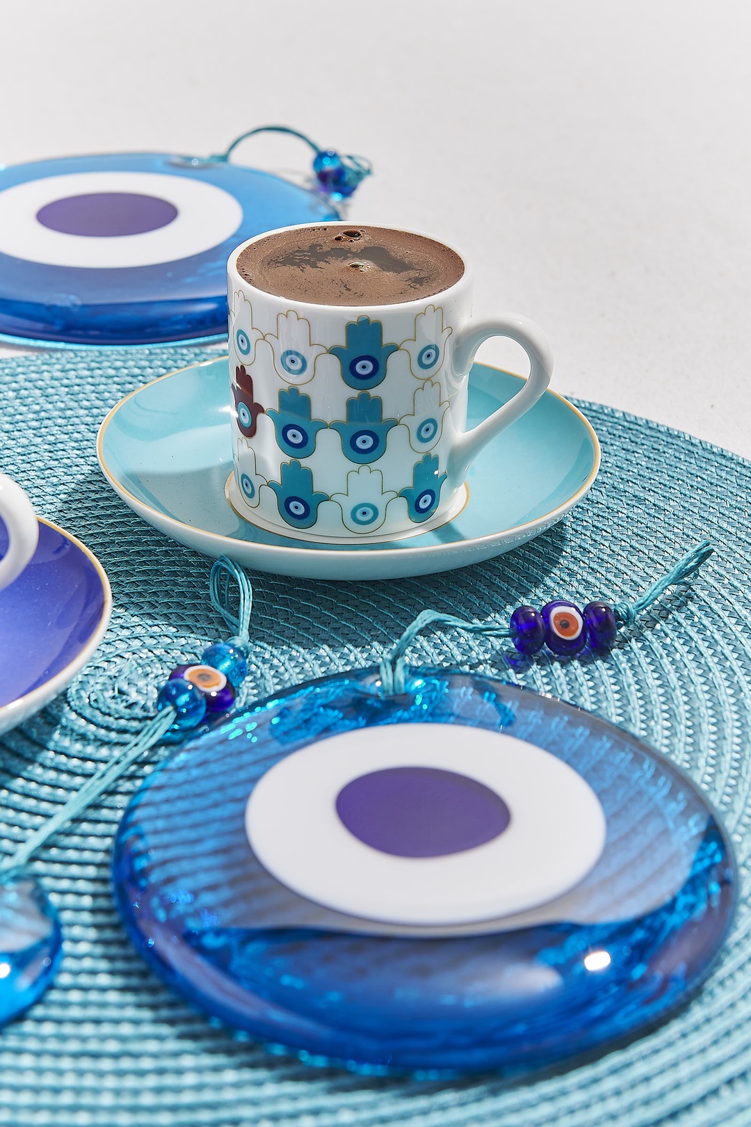 Bereket Porselen Espresso Fincanı Turkuaz 100 cc