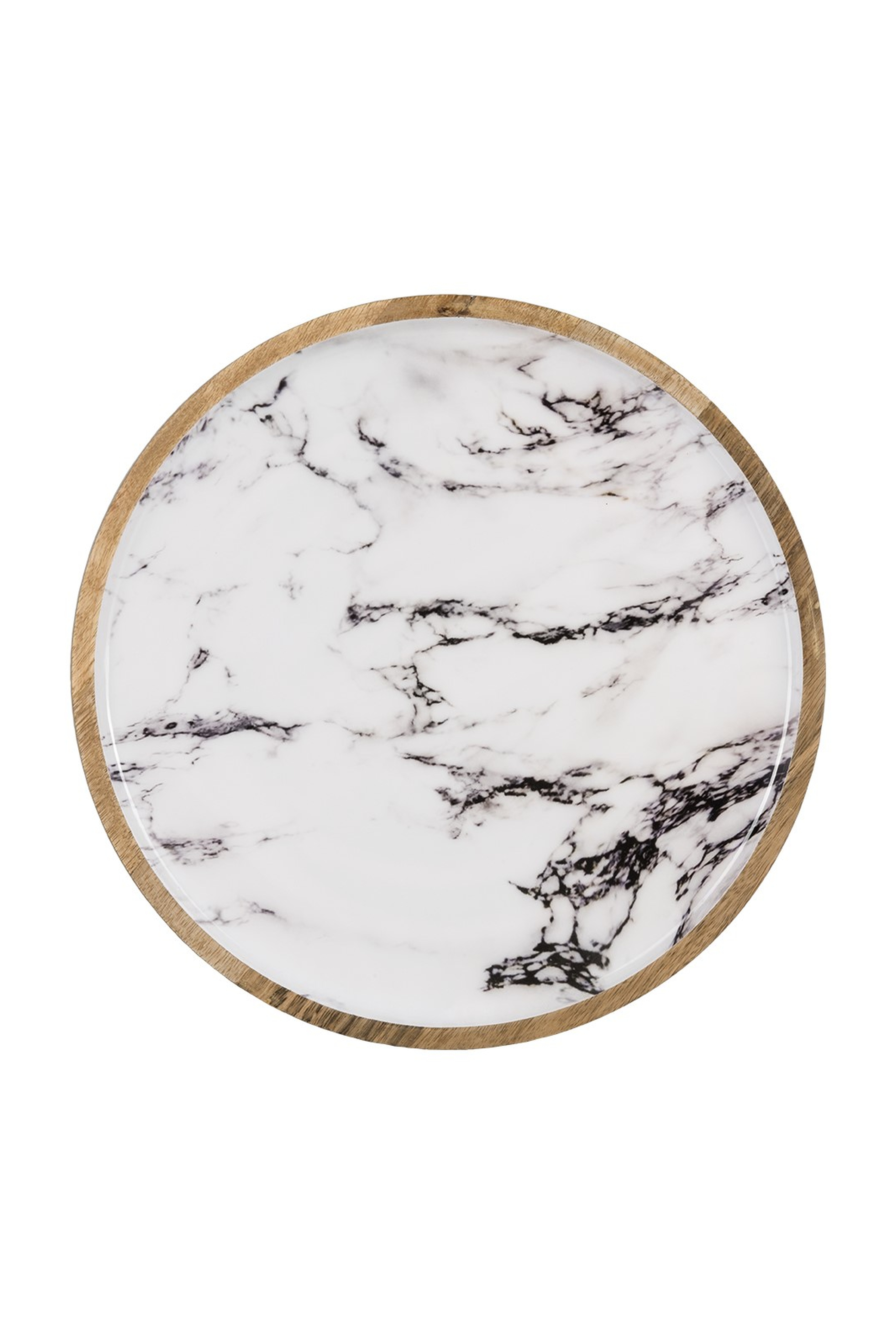 Wooden Marble Decorative Plate S