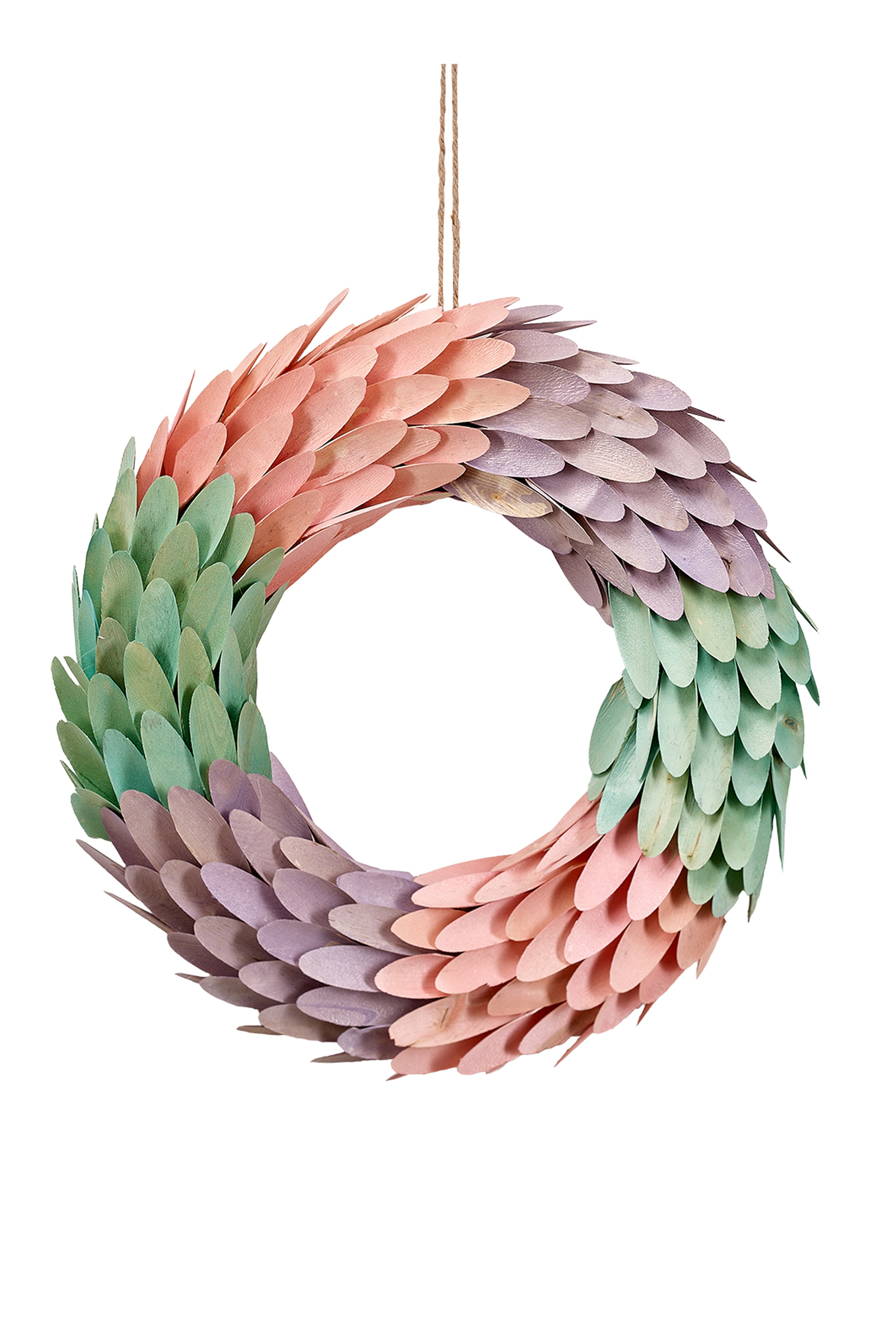 Çelenk / Kapı Süsü 43 cm Pembe