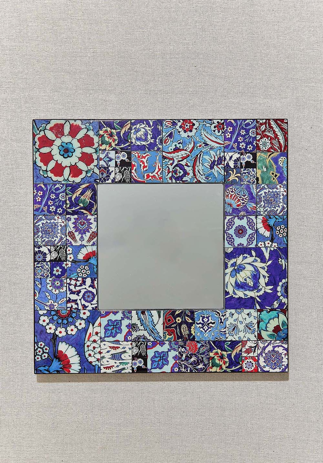 İznik Çini Karolu Ayna 30x30 Cm