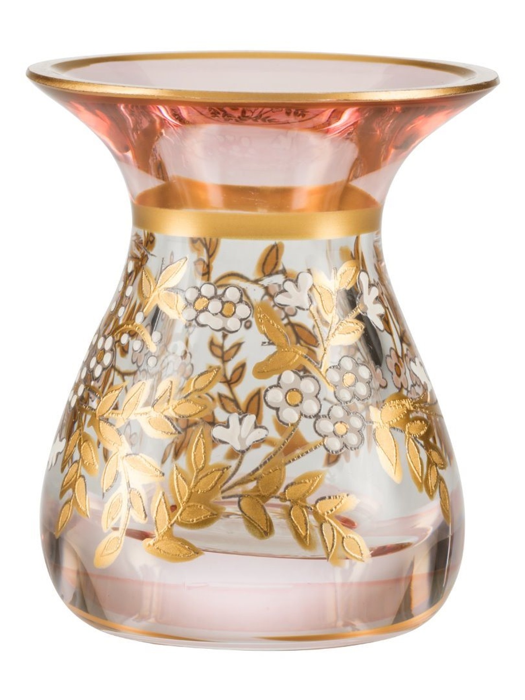 Çiçekli Mini Vazo Gold