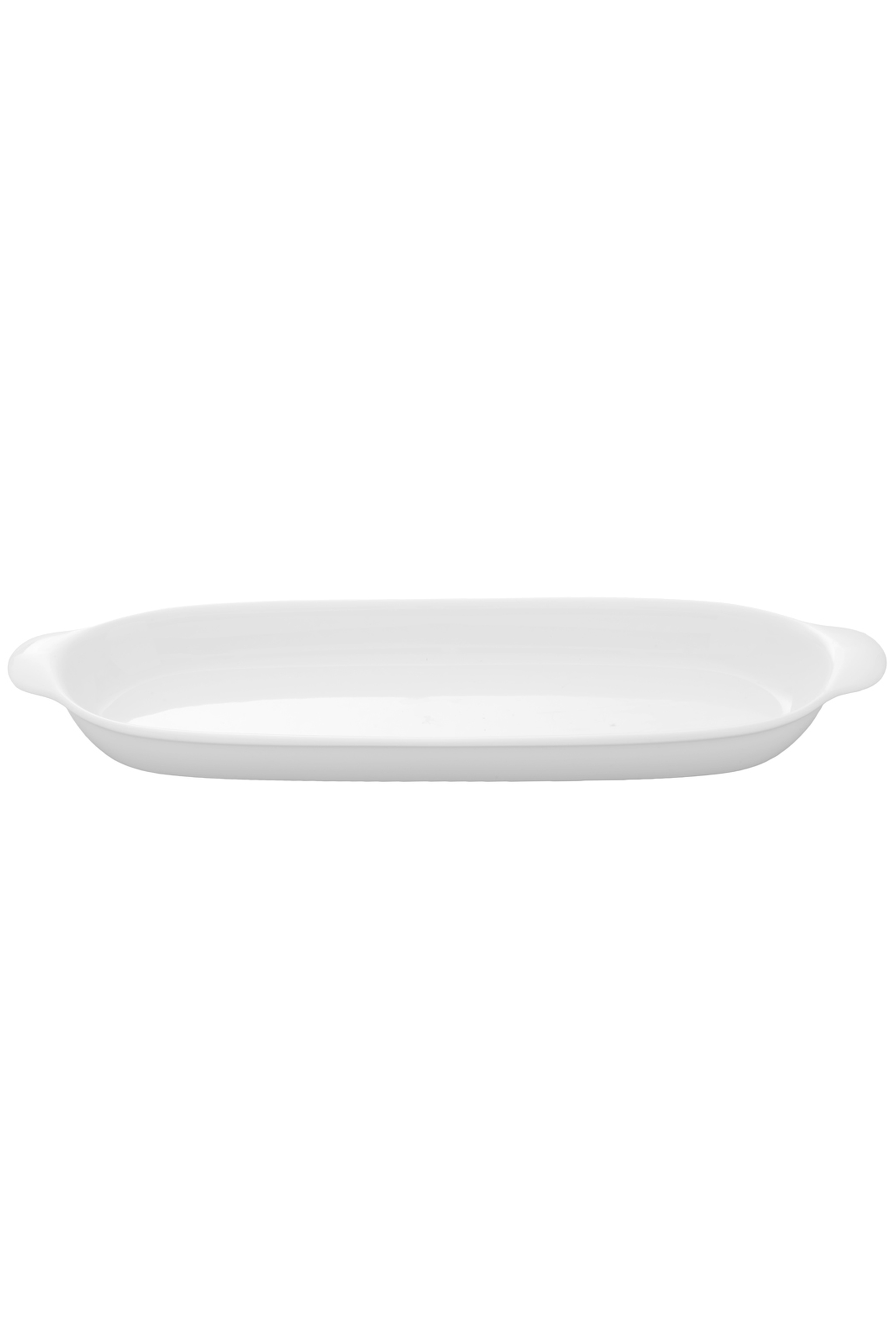 White Organic Porcelain Oval Oven Dish 56 Cm