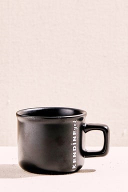 Self-Sufficient"" Black Ceramic Mug 150 CC" Price - Paabahe