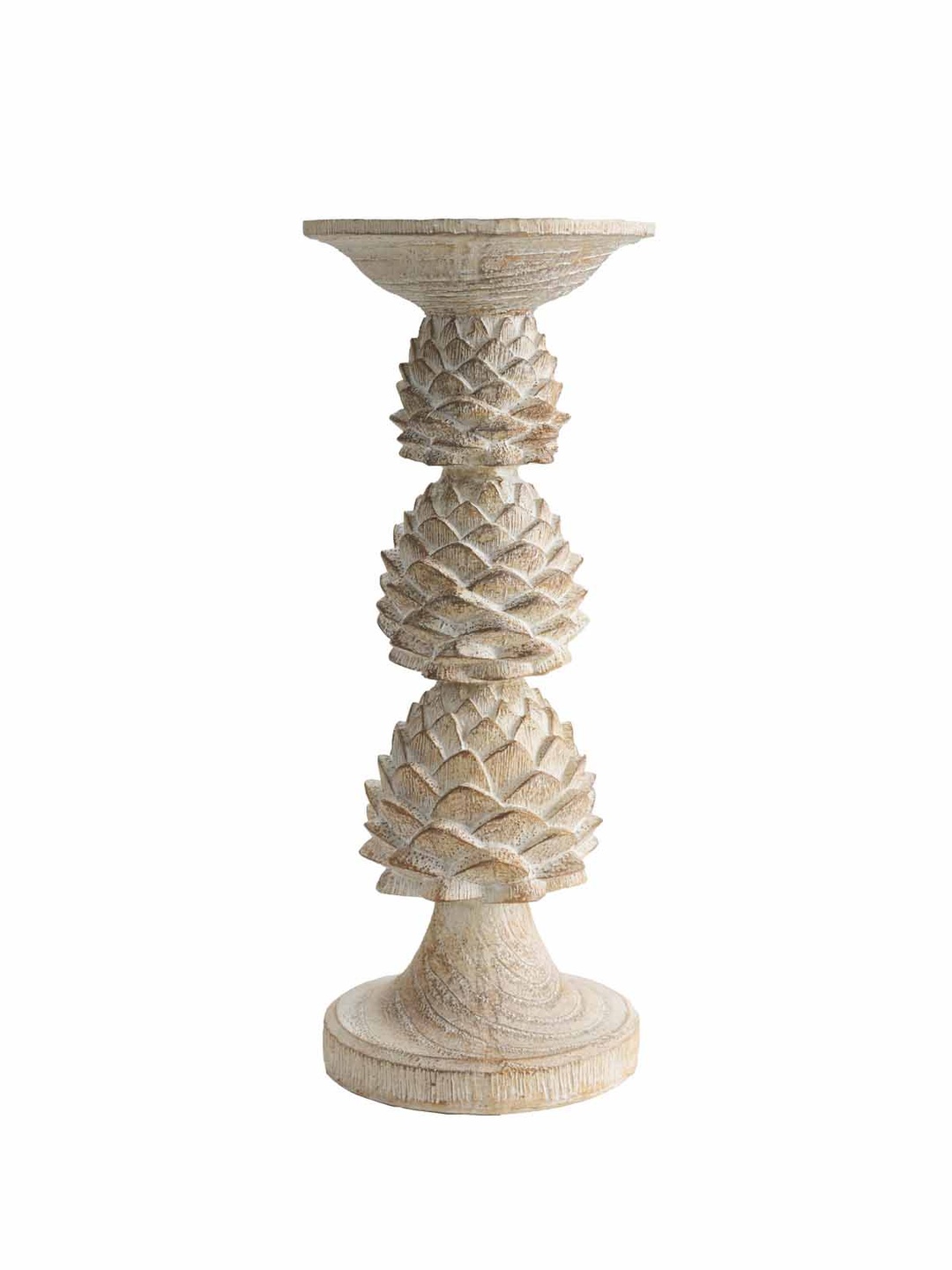Beige Cone Candlestick Candle Holder