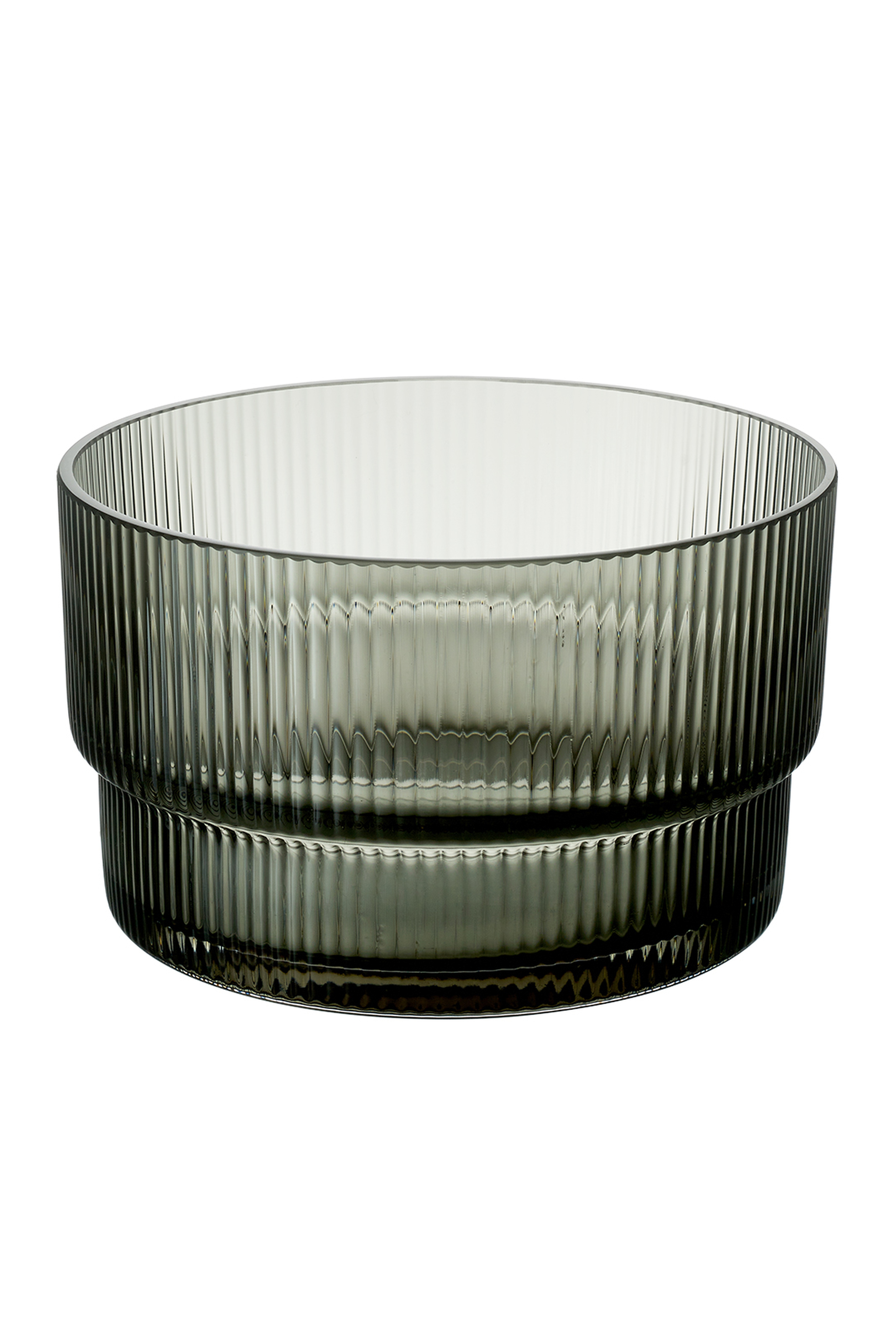 Smoked Erdem Akan Ripples Bowl 20.5 Cm