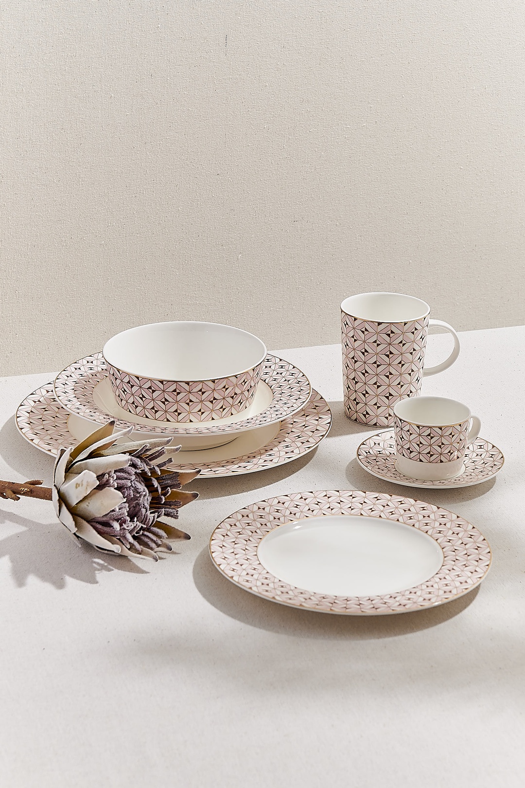 Rosado Porselen Pasta Tabağı Pembe