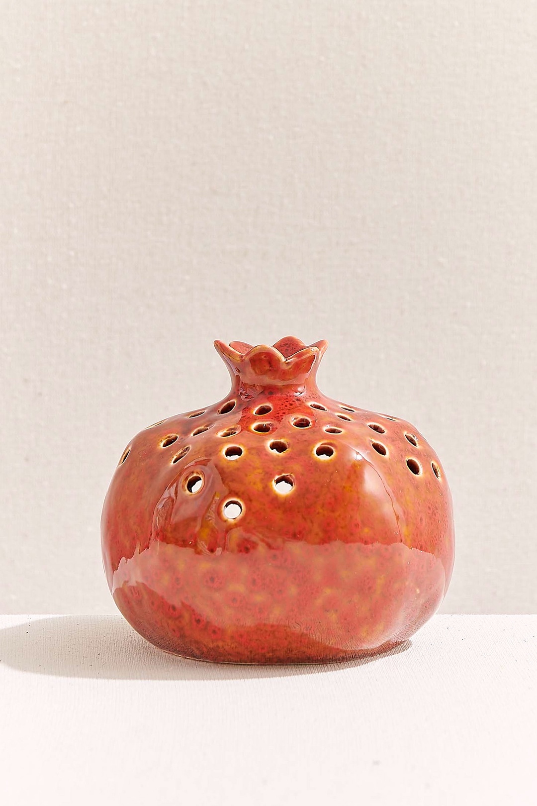 Nar Porselen Tealight Mumluk M Kırmızı