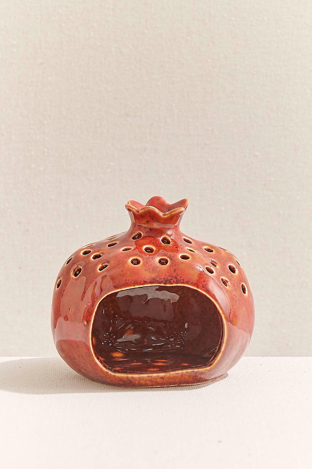 Nar Porselen Tealight Mumluk M Kırmızı