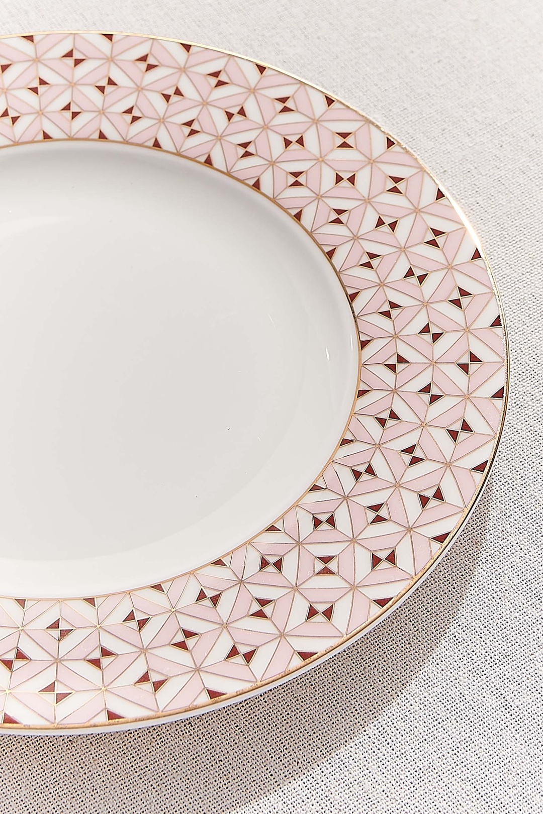Rosado Porselen Pasta Tabağı Pembe