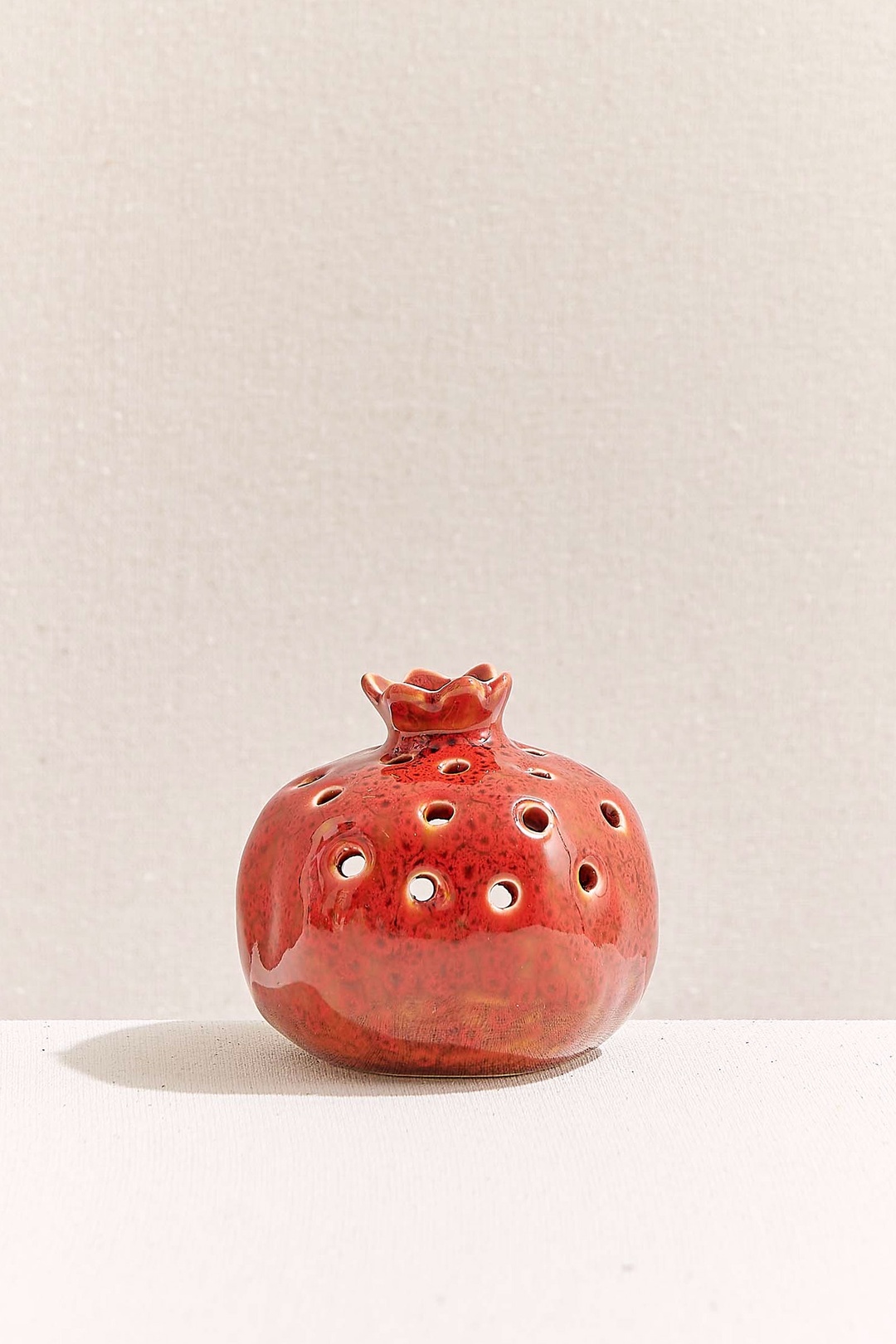 Nar Porselen Tealight Mumluk S Kırmızı