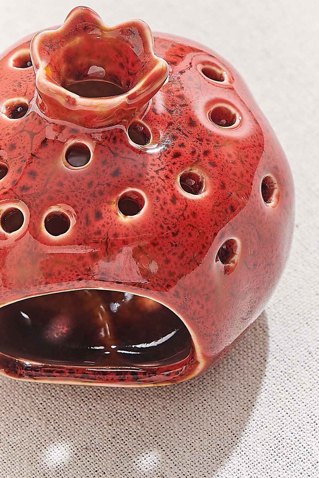 Nar Porselen Tealight Mumluk S Kırmızı
