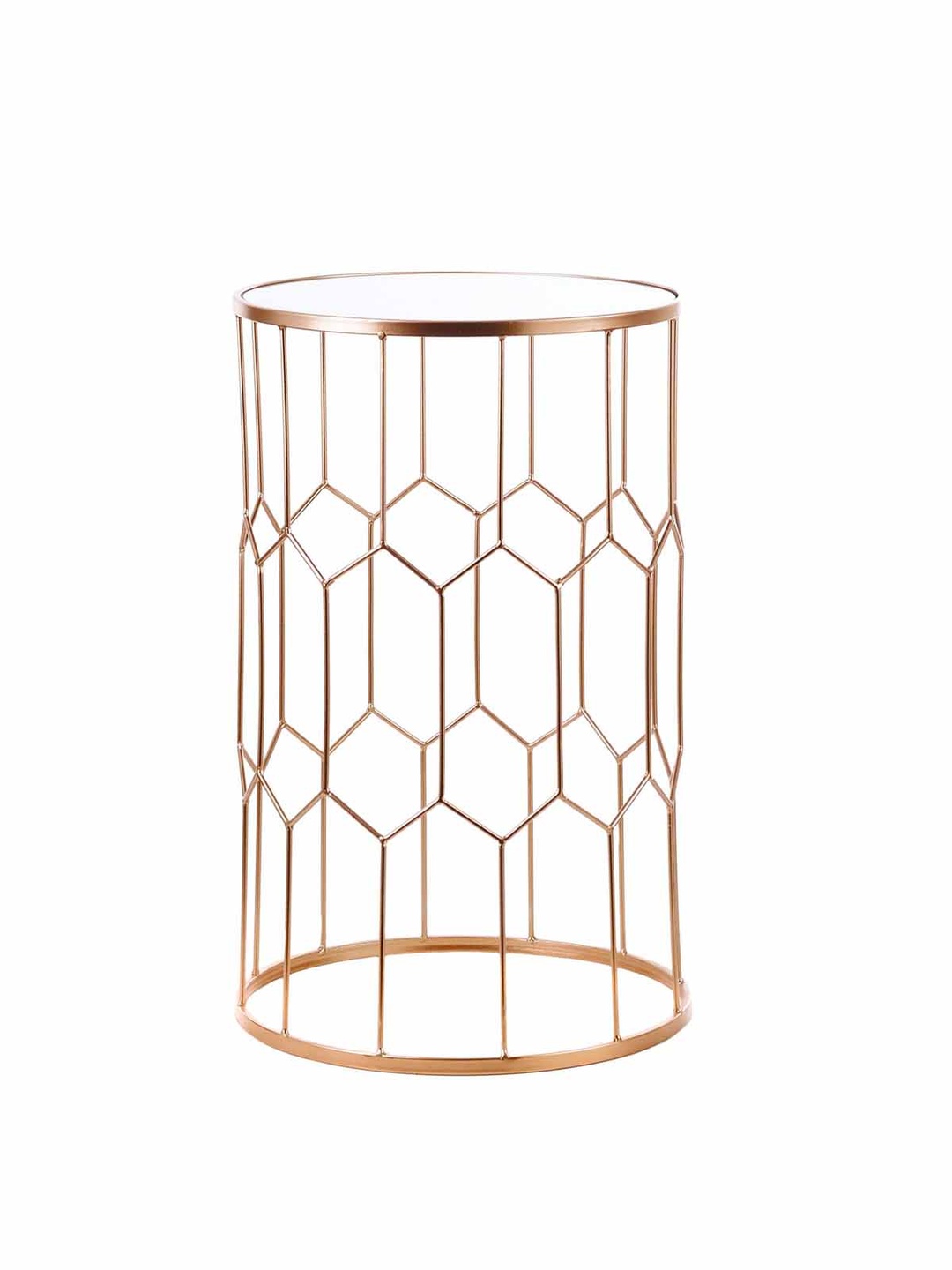 Hexagon Metal Sehpa S Gold