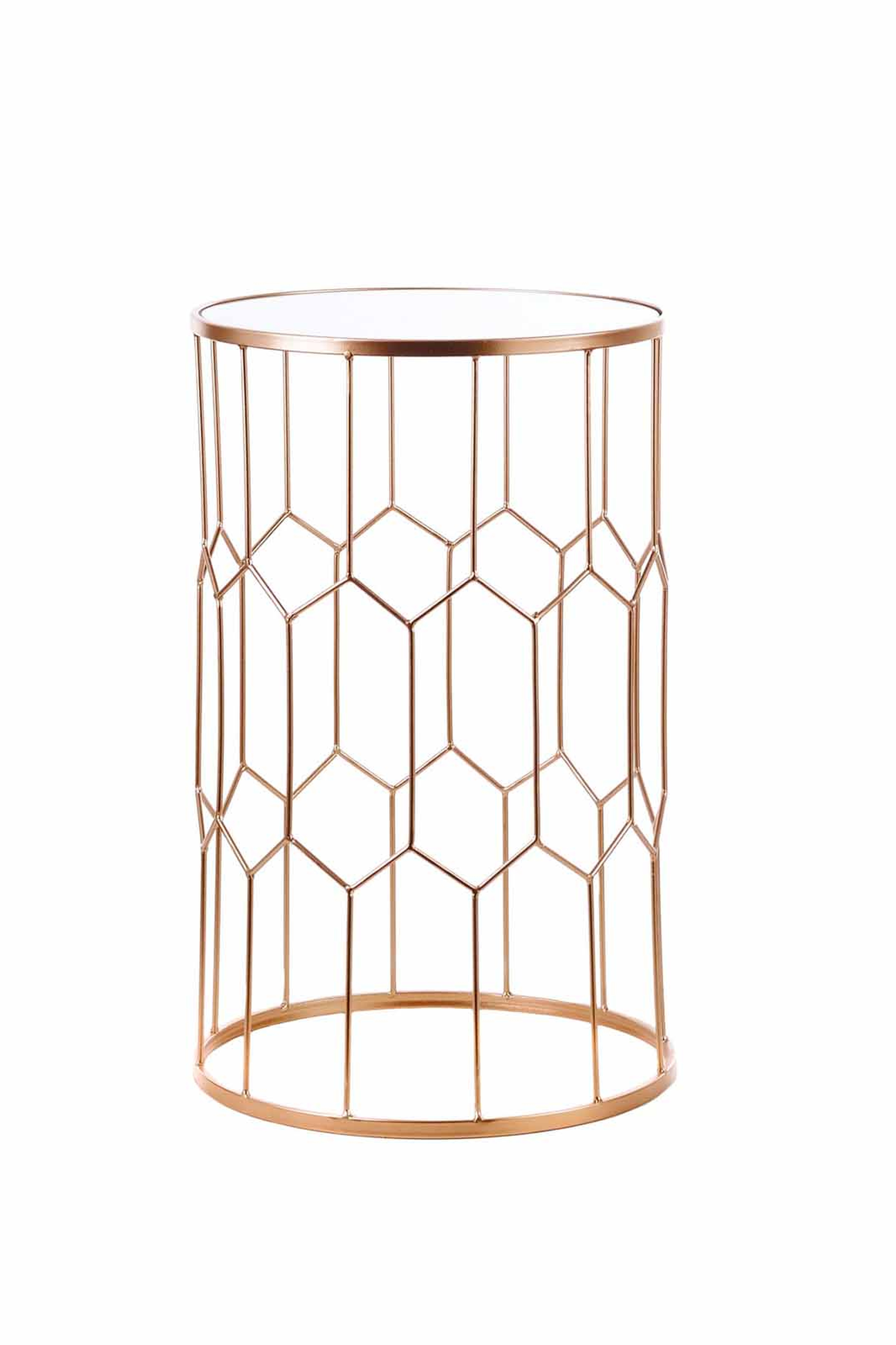 Hexagon Metal Sehpa S Gold