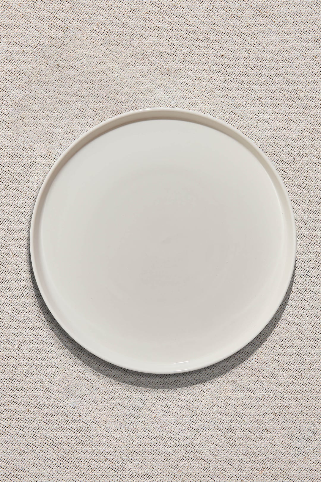 Solid Porselen Yemek Tabağı Beyaz