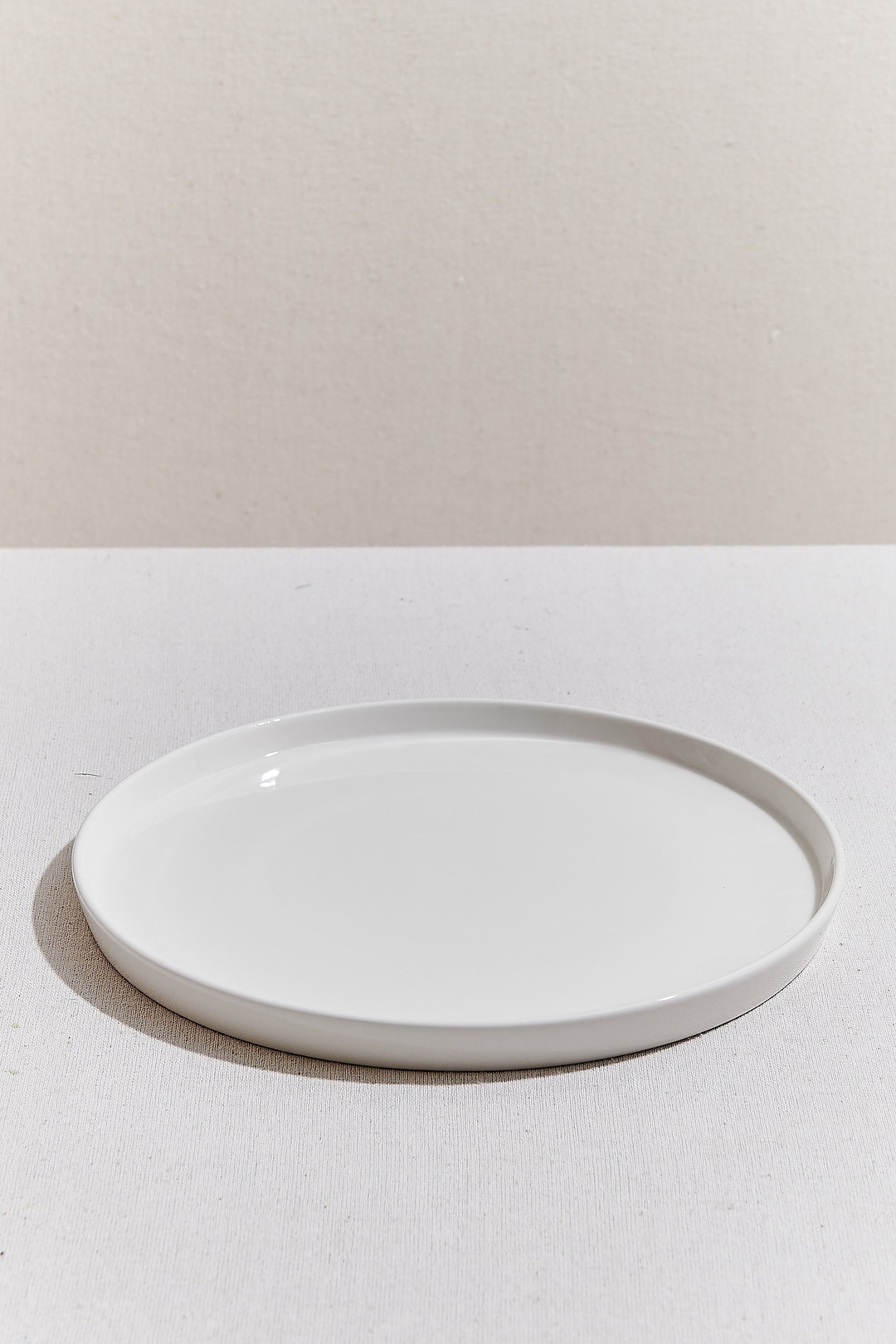 Solid Porselen Yemek Tabağı Beyaz