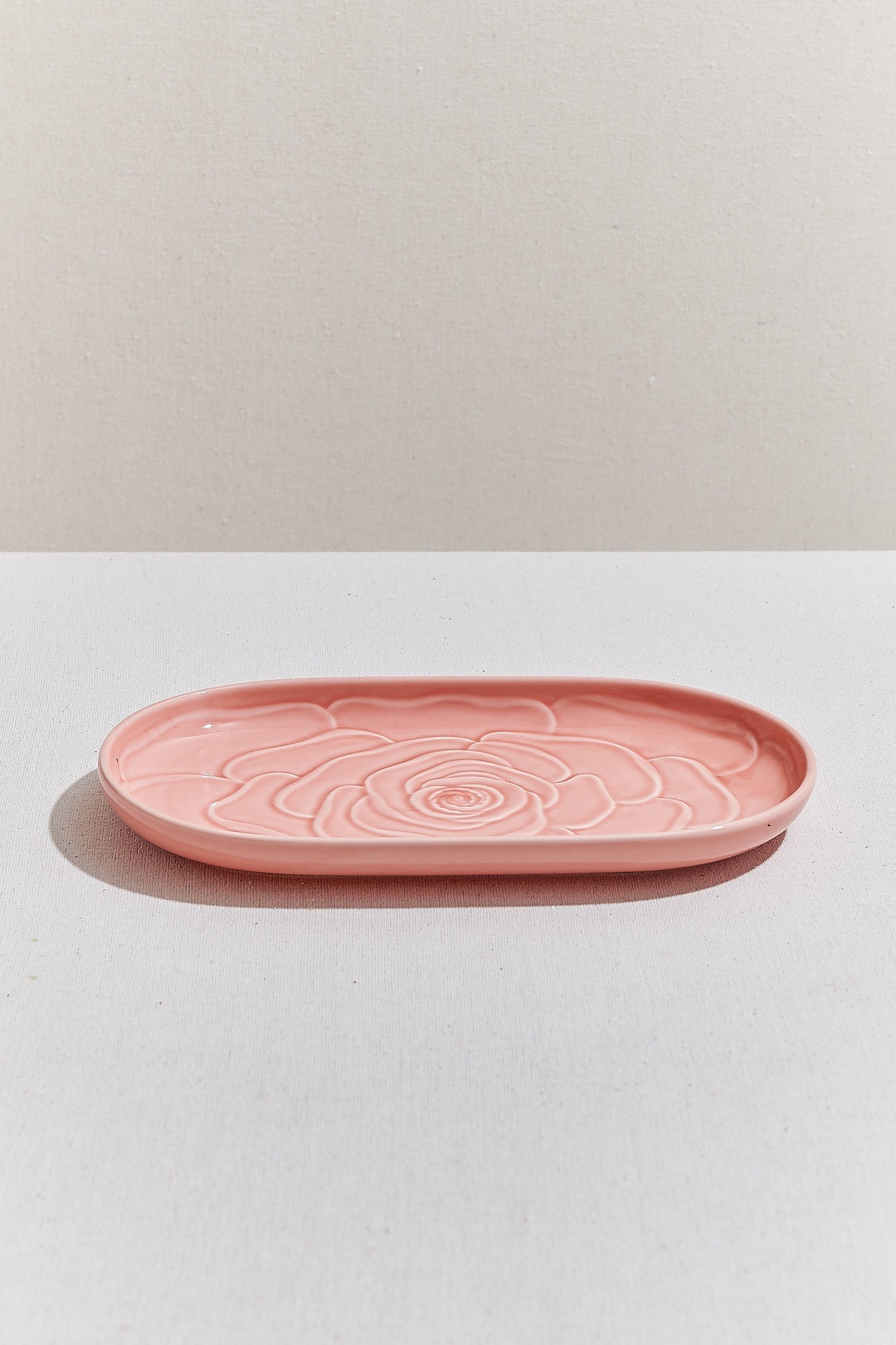Rose Seramik Servis Tabağı Pembe