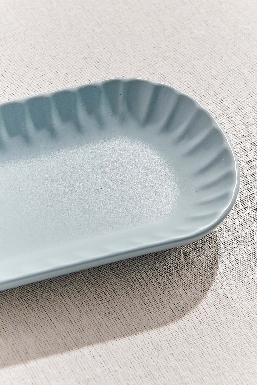 Soft Seramik Servis Tabağı Açık Mavi