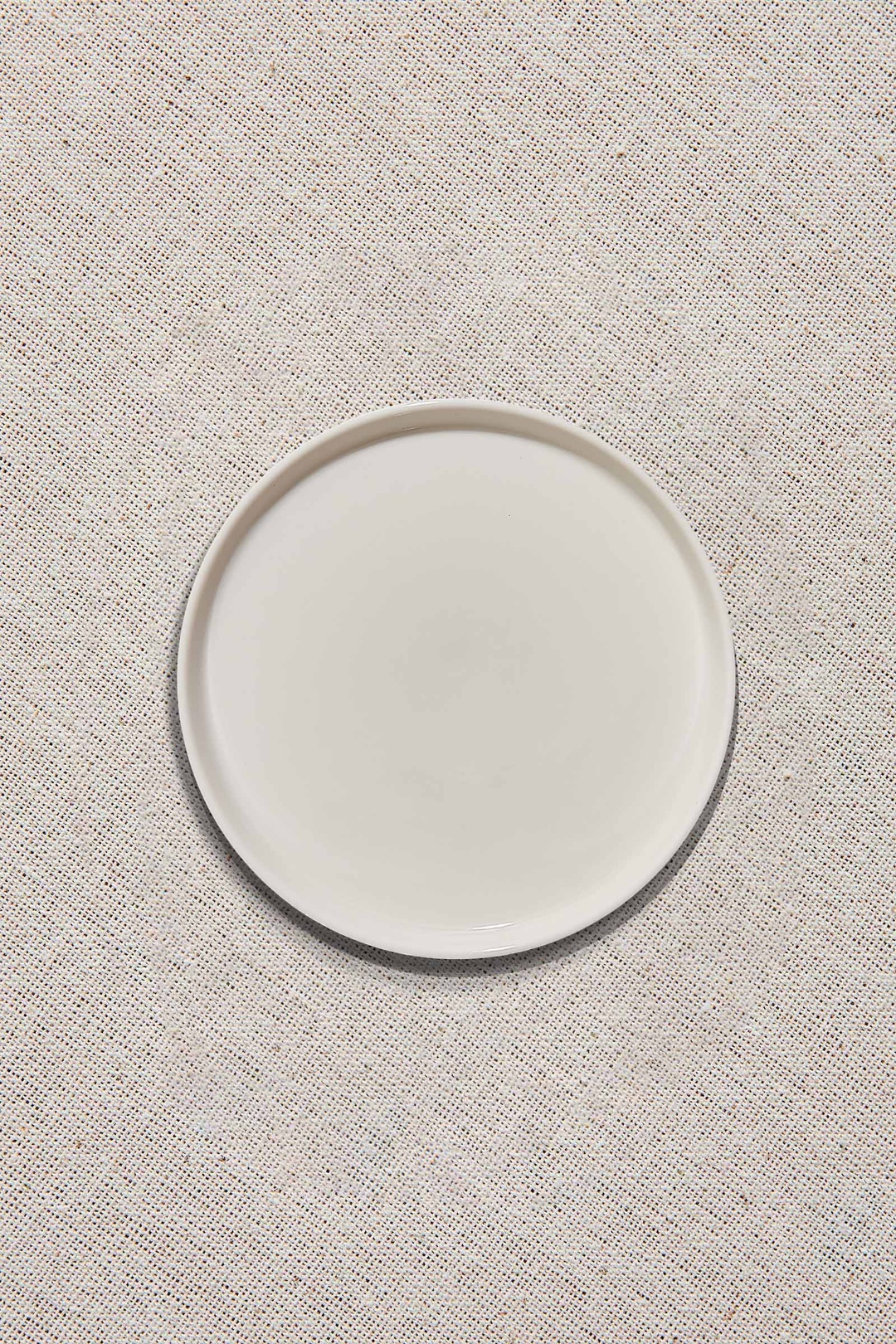 Solid Porselen Ekmek Tabağı Beyaz