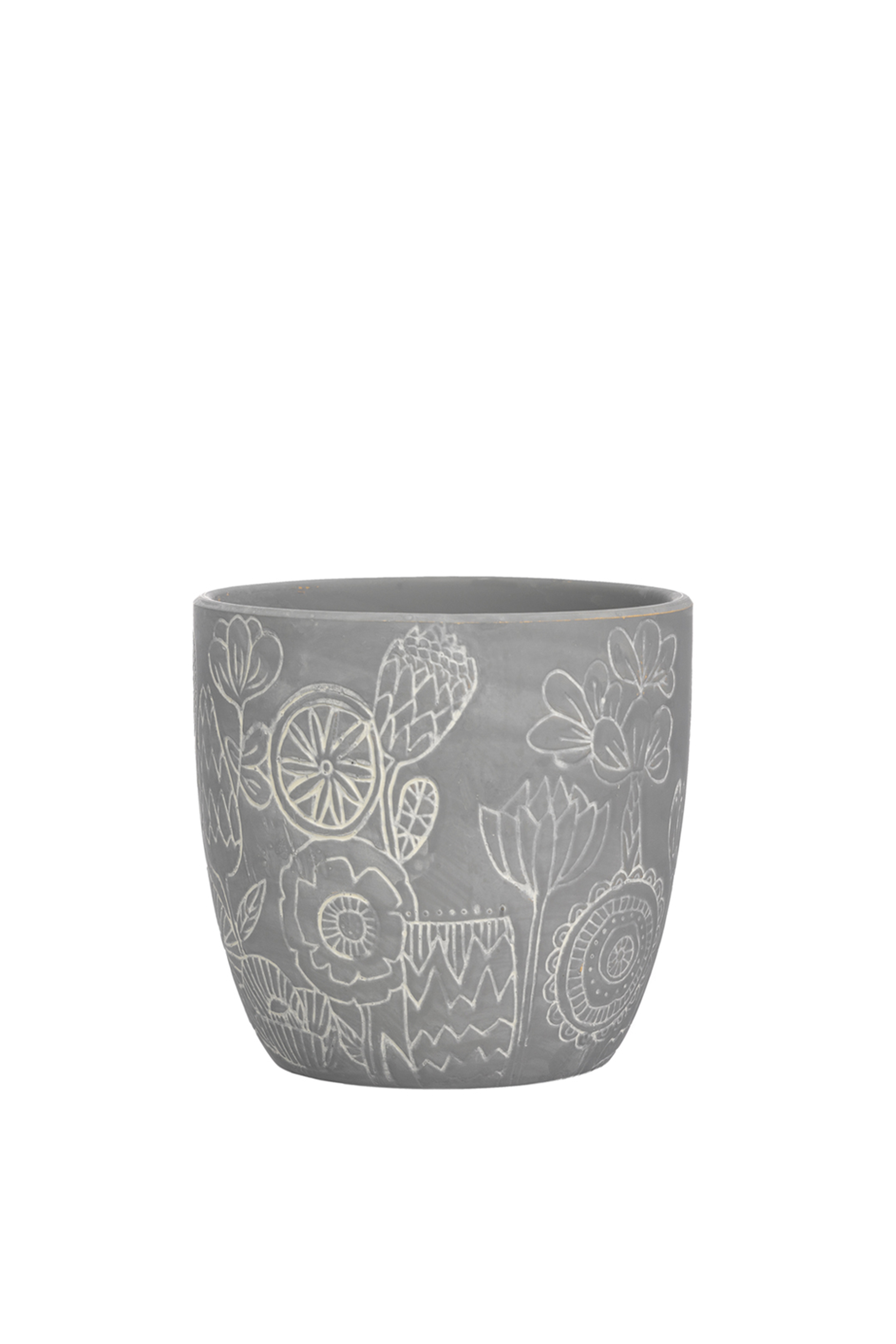 Smoked Sketch Concrete Planter S
