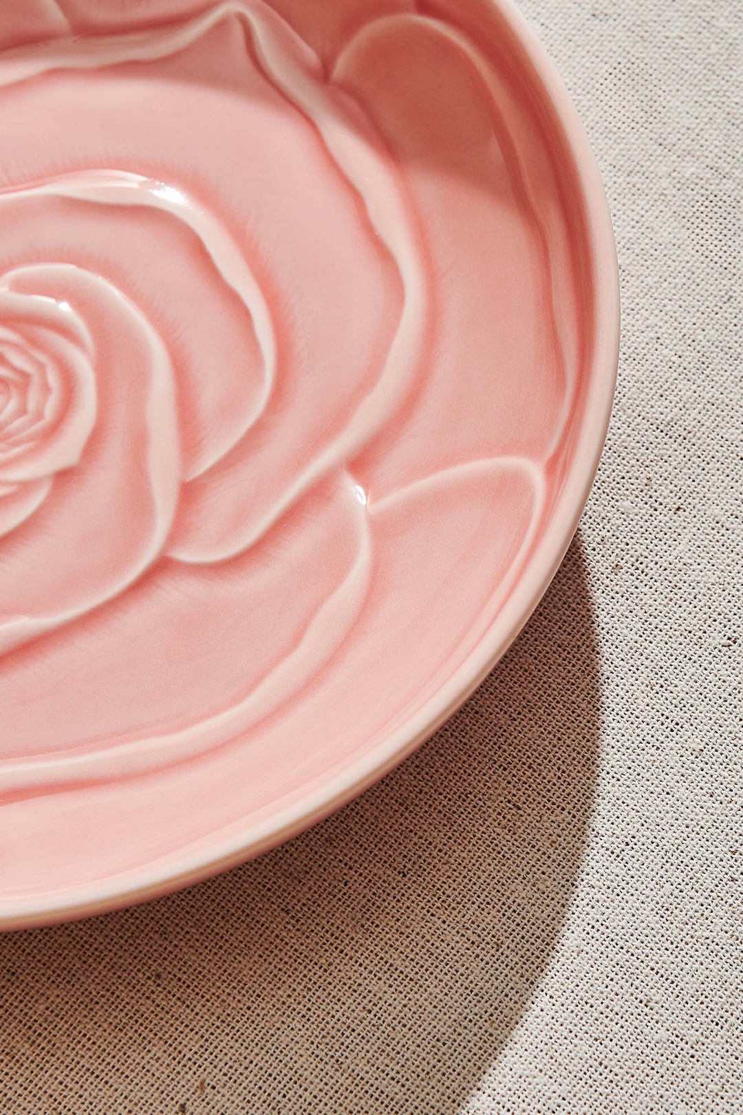 Rose Seramik Pasta Tabağı Pembe